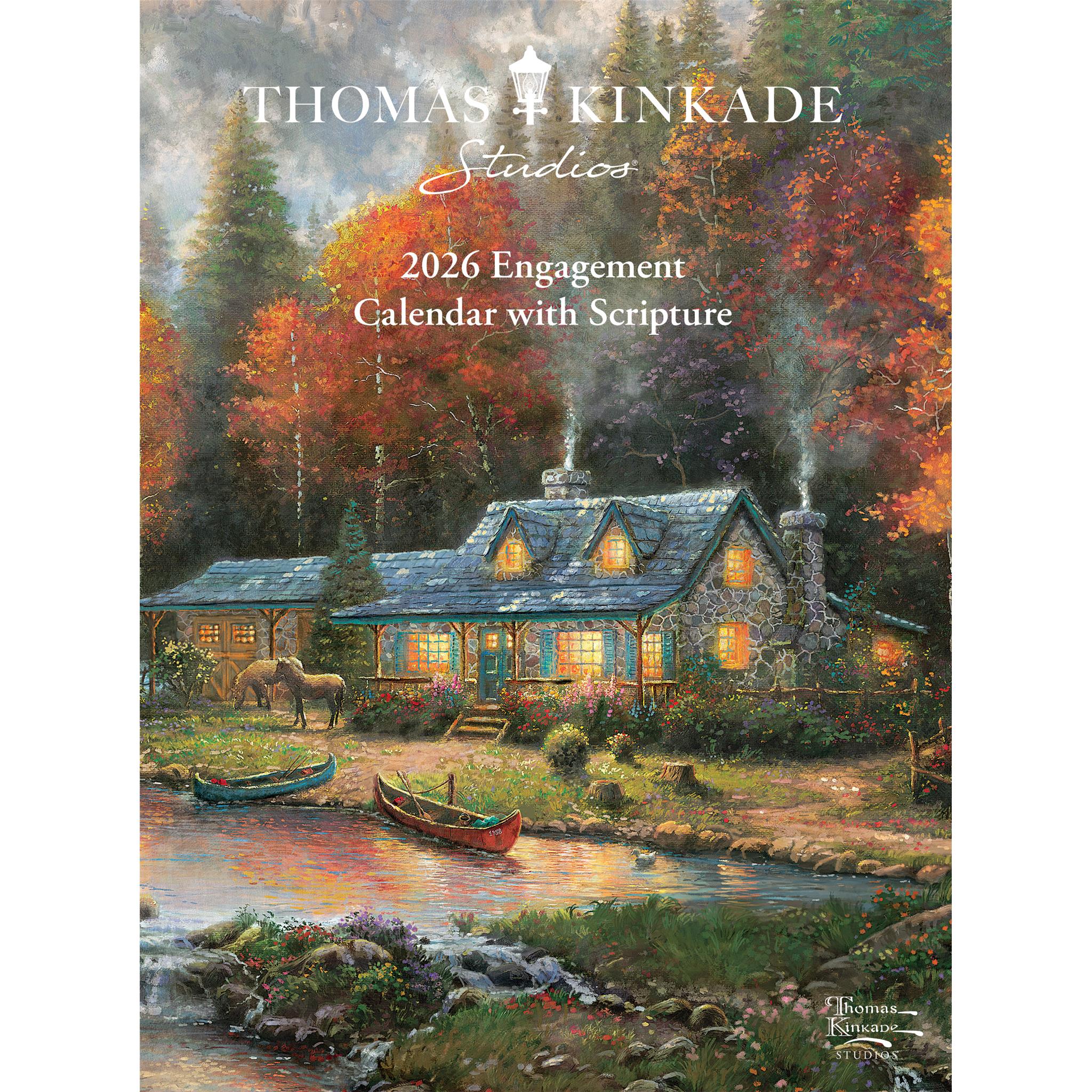 Thomas Kinkade Studios With Scripture 2026 Engagement Calendar