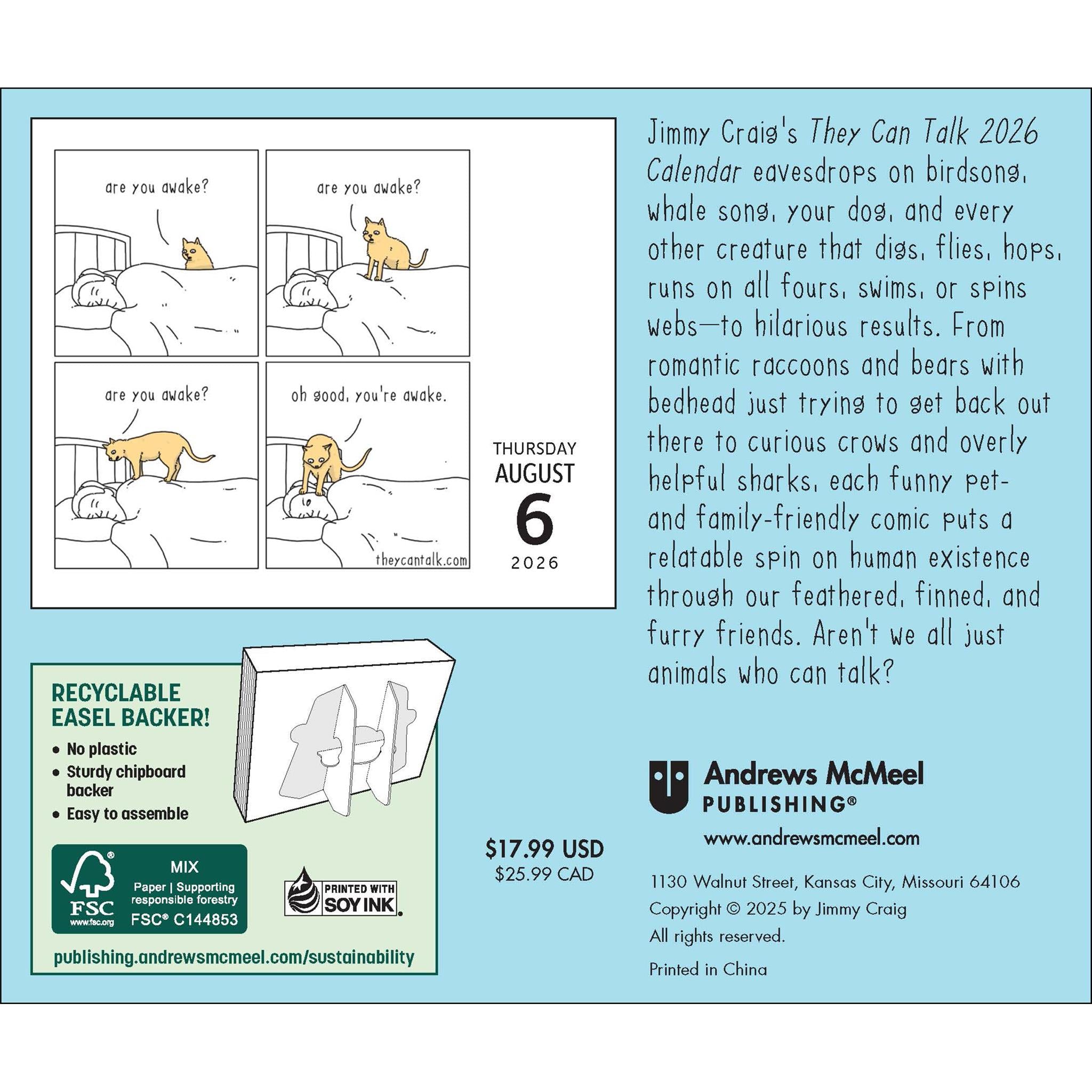 They Can Talk Comics 2026 Box Calendar