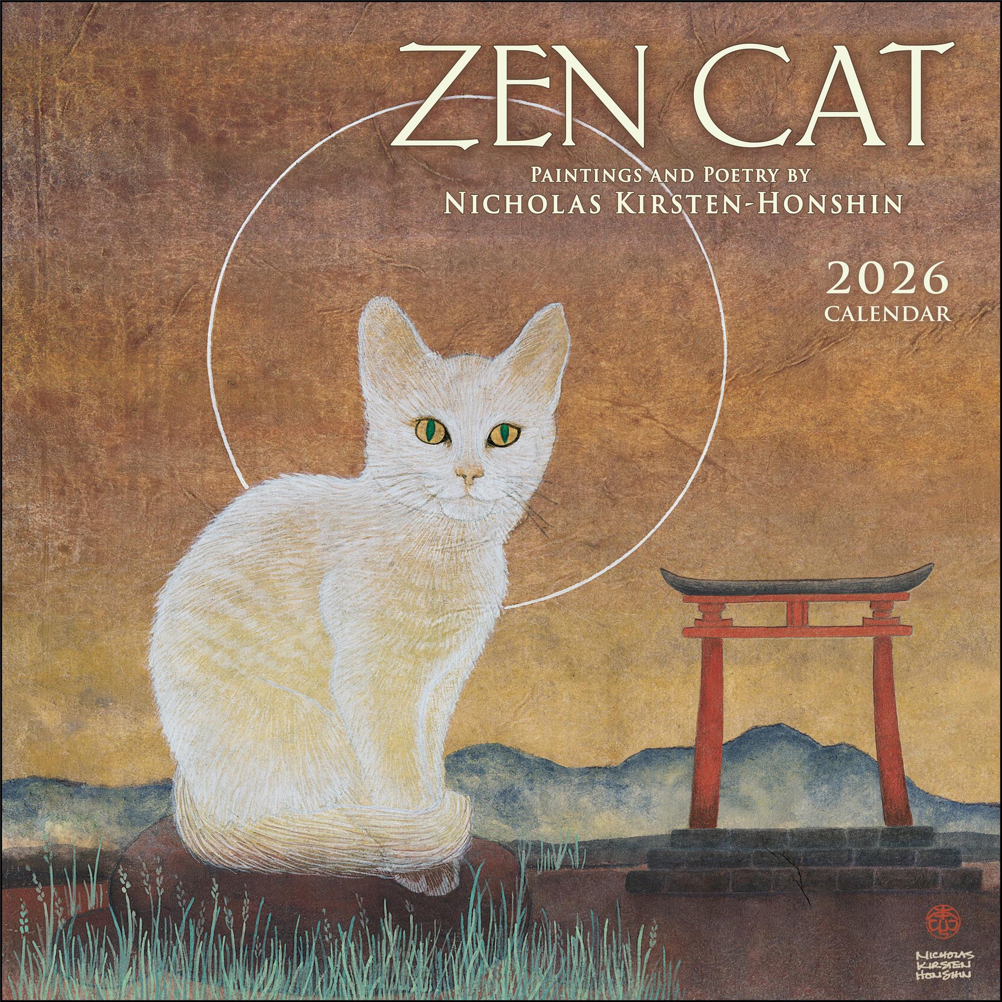 Zen Cat 2026 Wall Calendar - Online Only