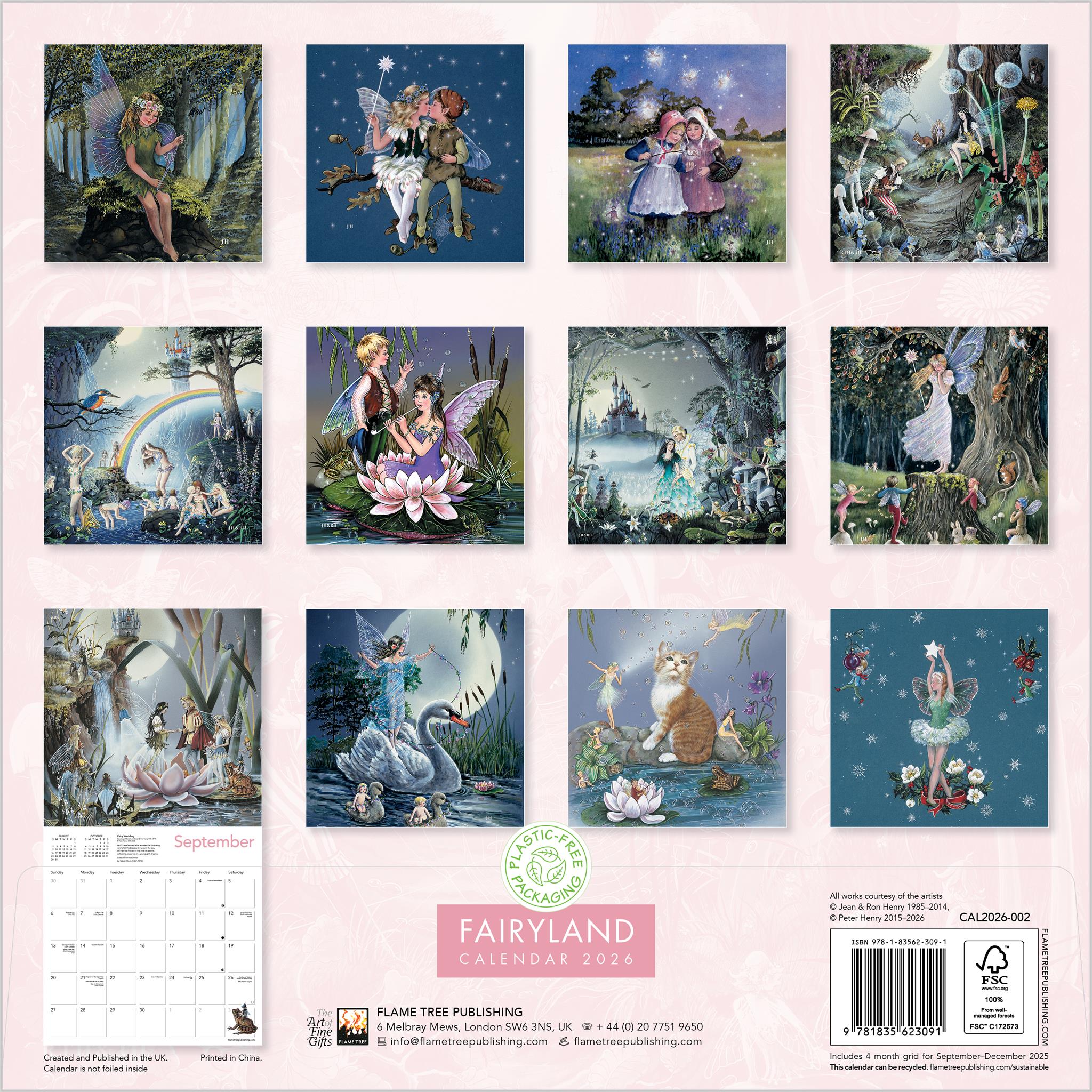 Fairyland By Jean & Ron Henry 2026 Wall Calendar