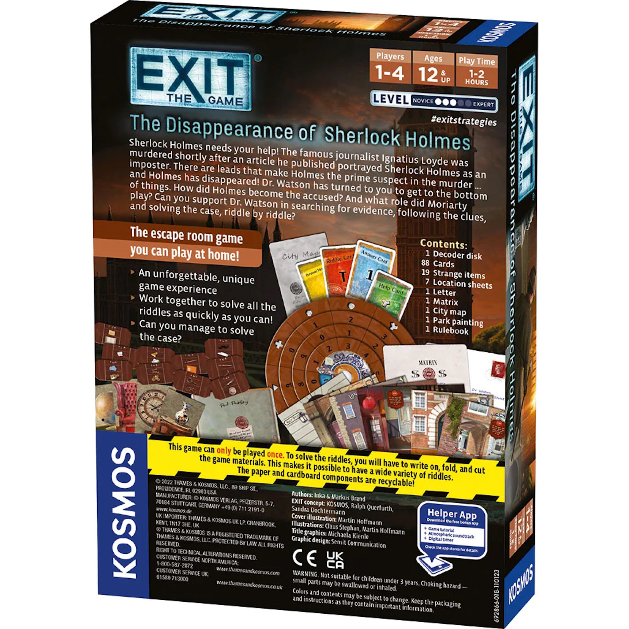 EXIT The Disappearance of Sherlock Holmes - Calendar Club Canada