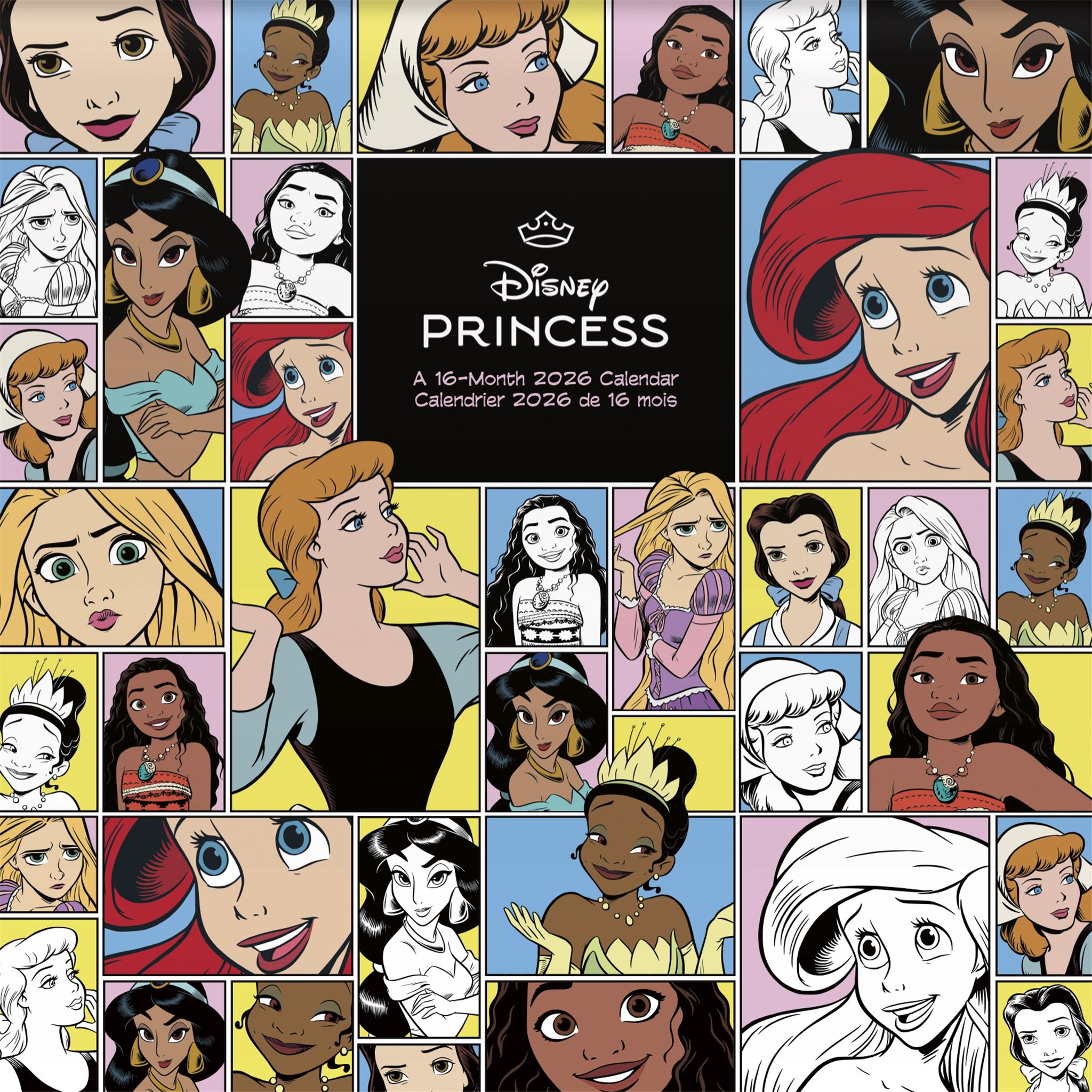 Disney Princess Bilingual 2026 Wall Calendar