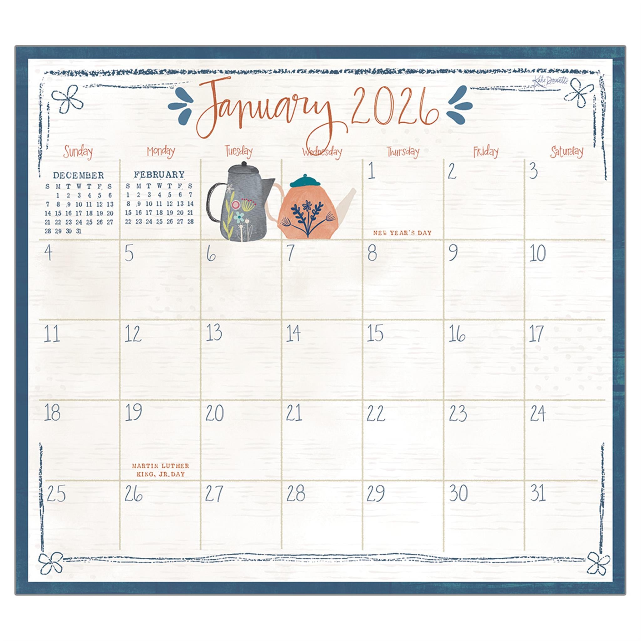 Tea 2026 Mini Magnetic Calendar - Online Only