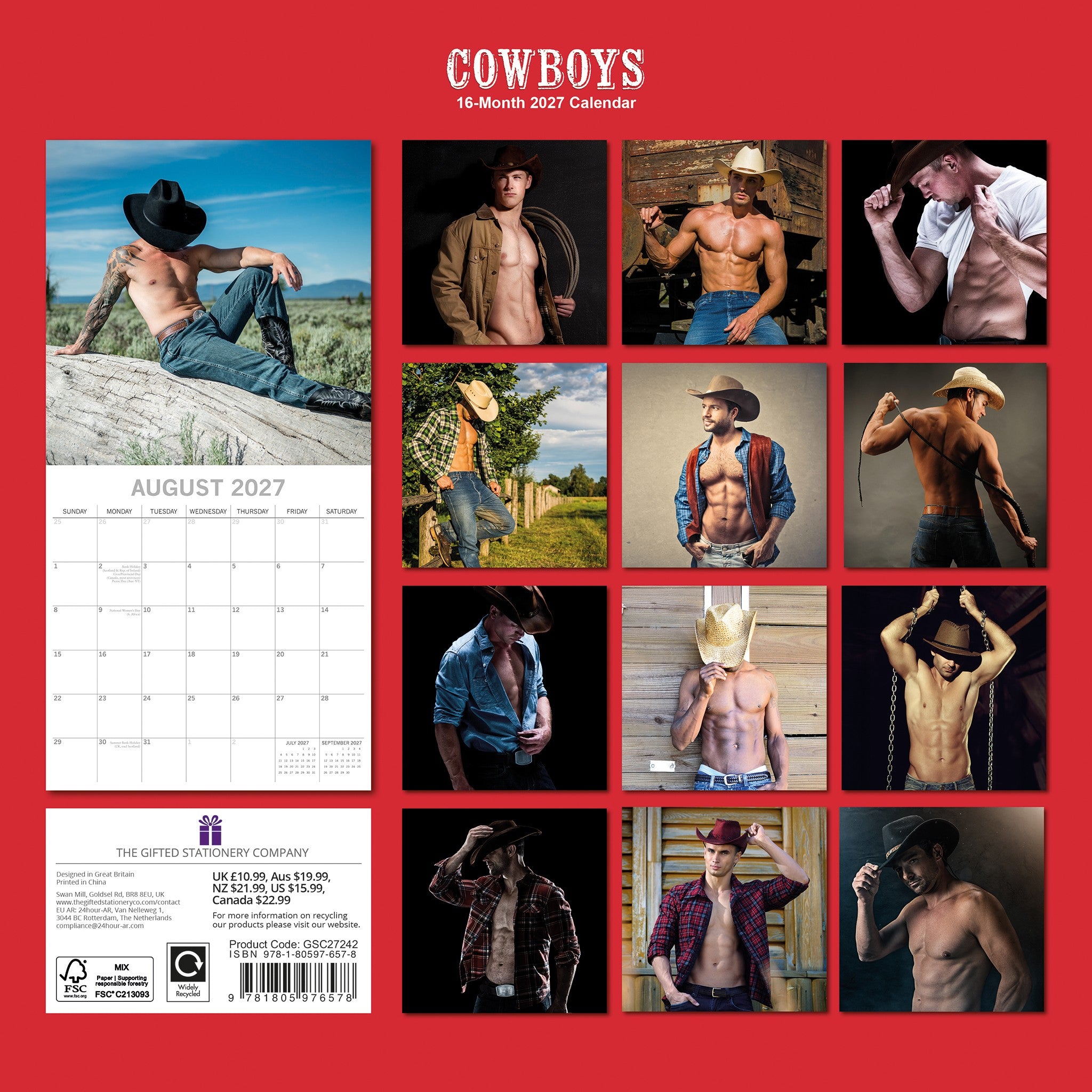 Cowboys 2027 Wall Calendar