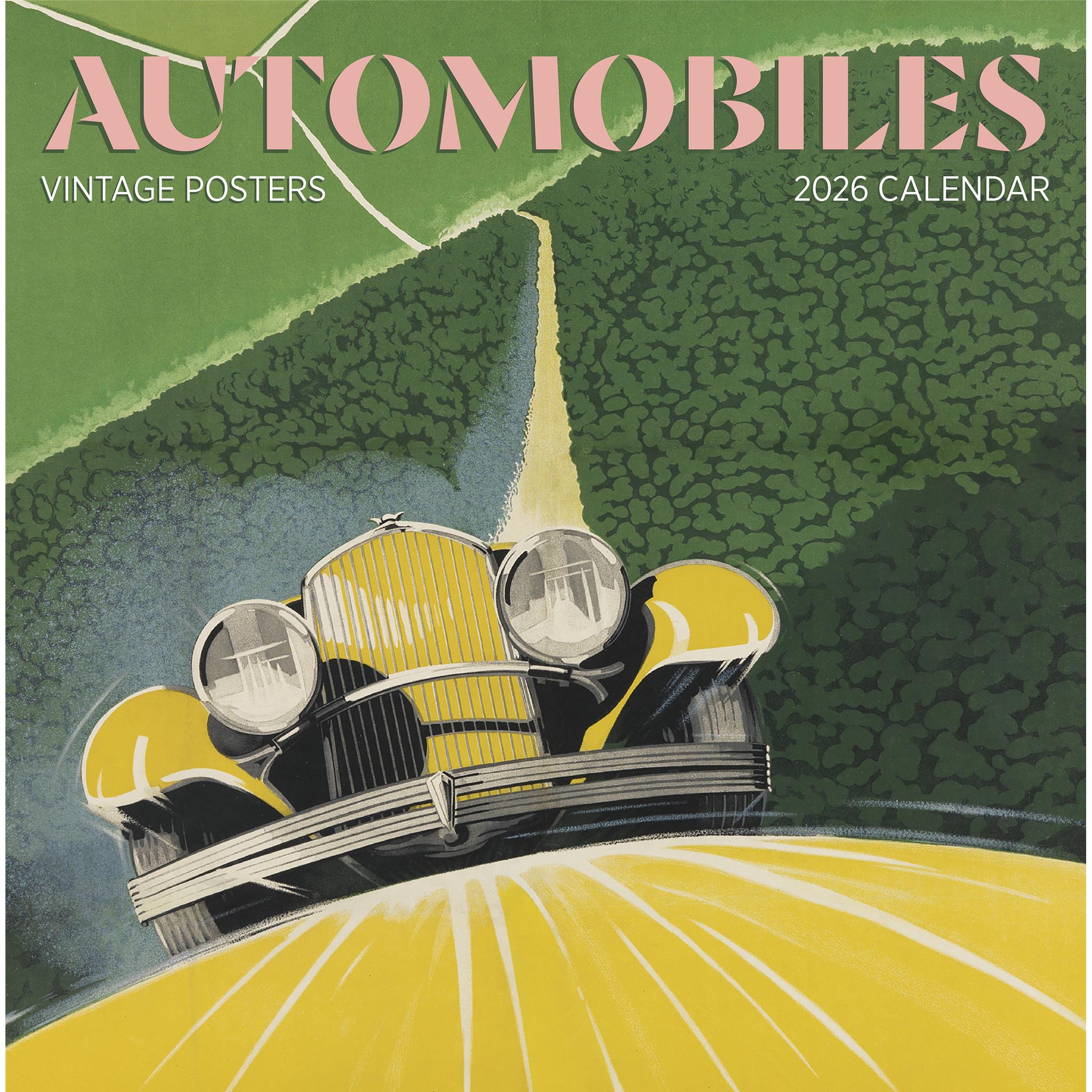 Automobiles Vintage Posters 2026 Wall Calendar - Online Only