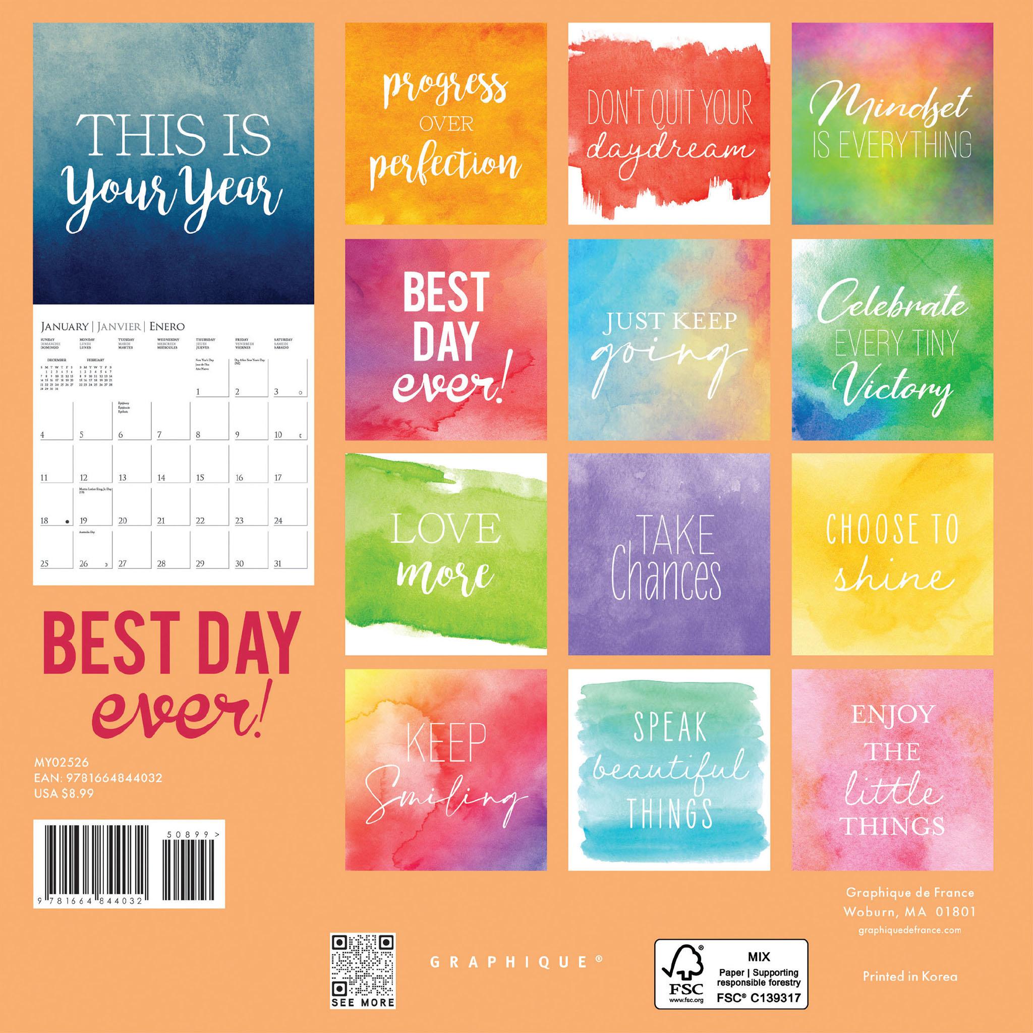 Best Day Ever 2026 Mini Calendar