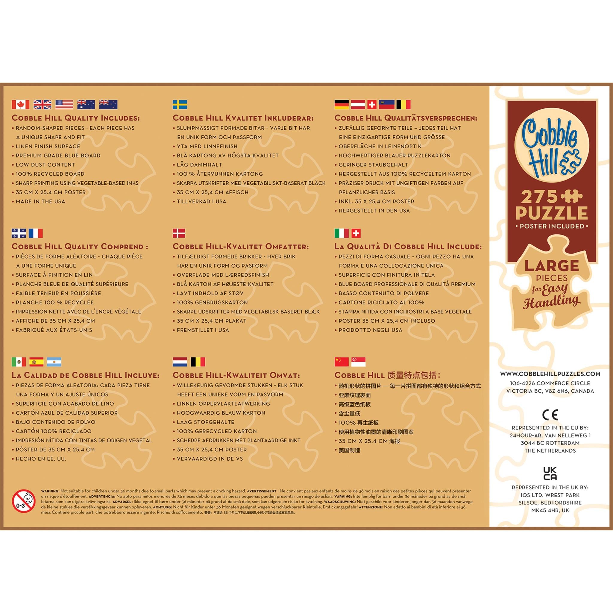 Chickadee Tea 275 Piece Puzzle Cobble Hill - Calendar Club Canada