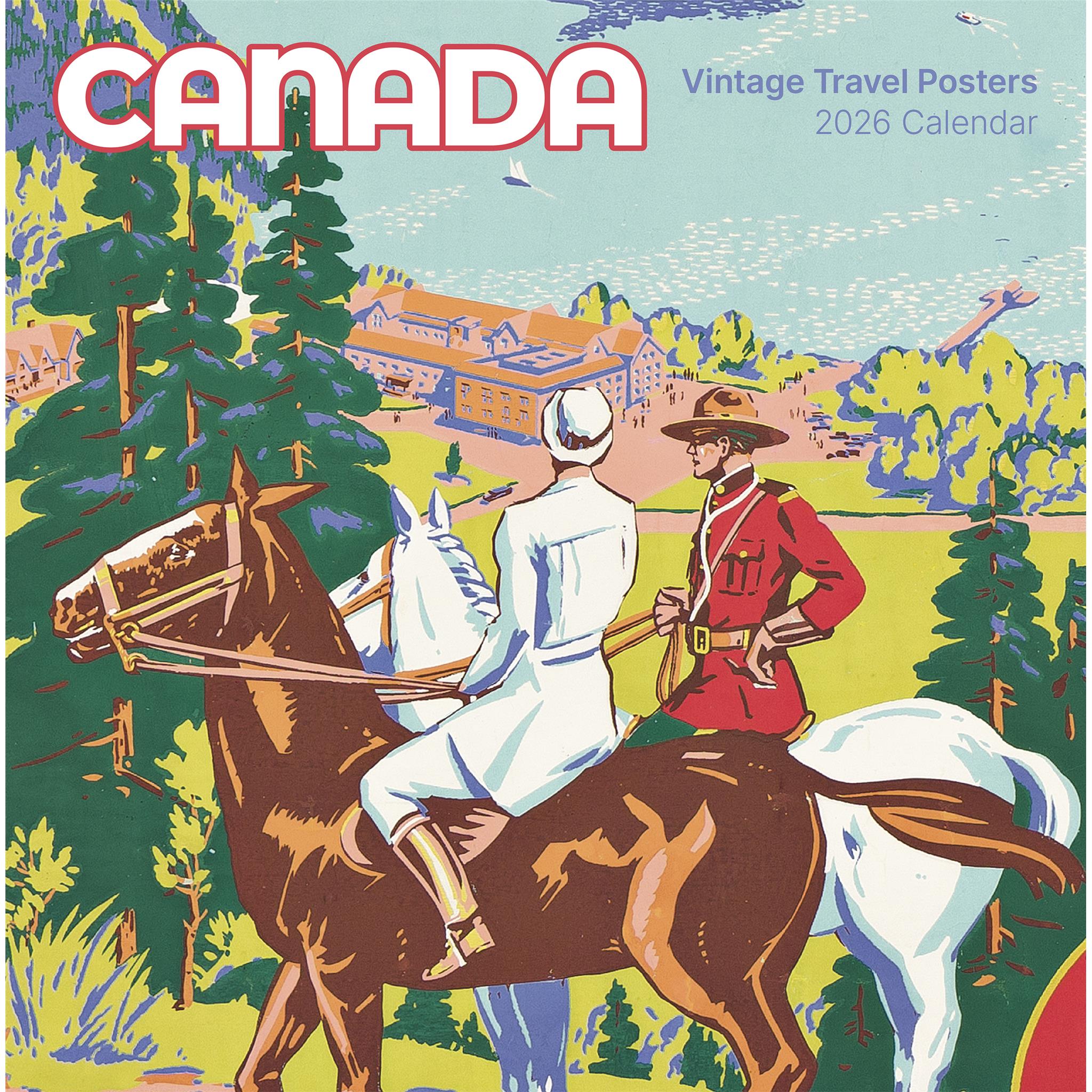 Canadian Travel Posters 2026 Wall Calendar