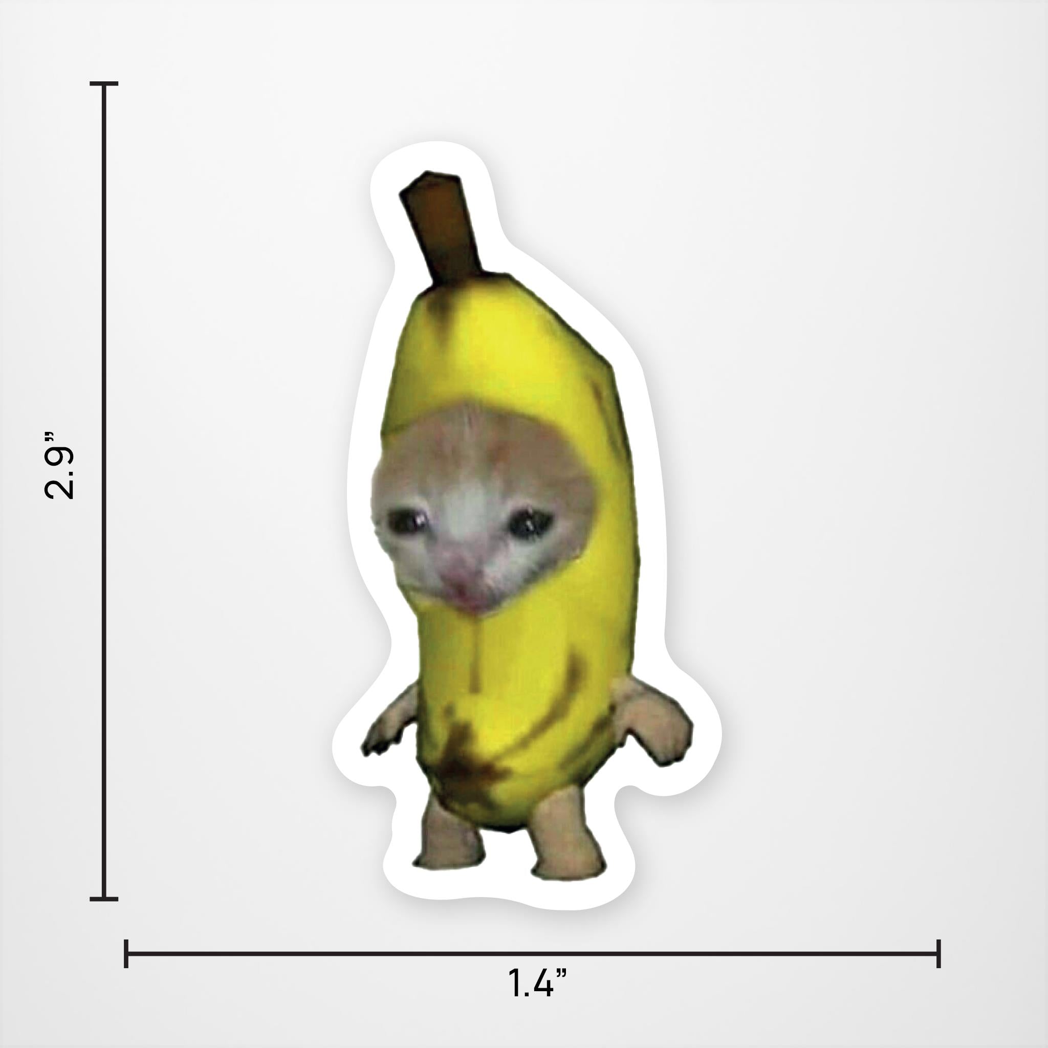 Banana Cat Vinyl Sticker