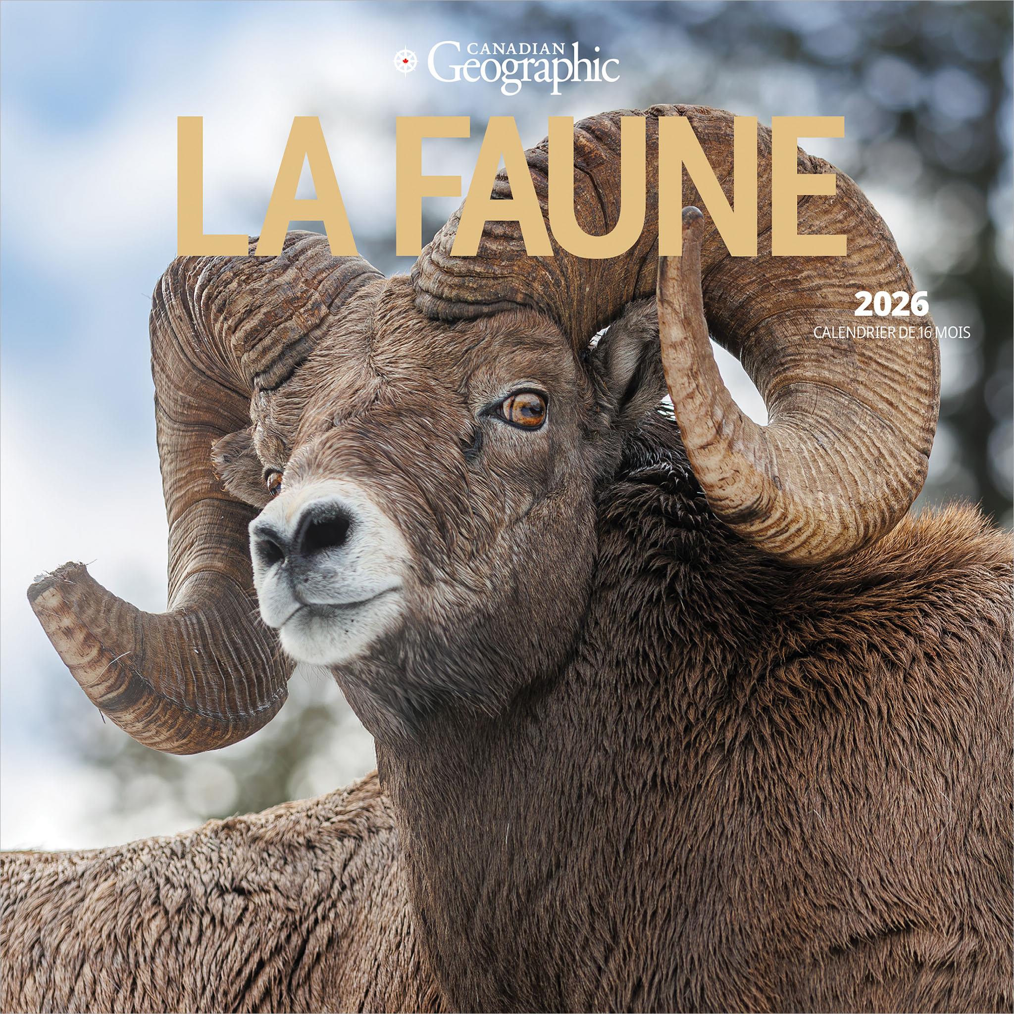 Canadian Geographic La Faune 2026 Mini Calendar (French)