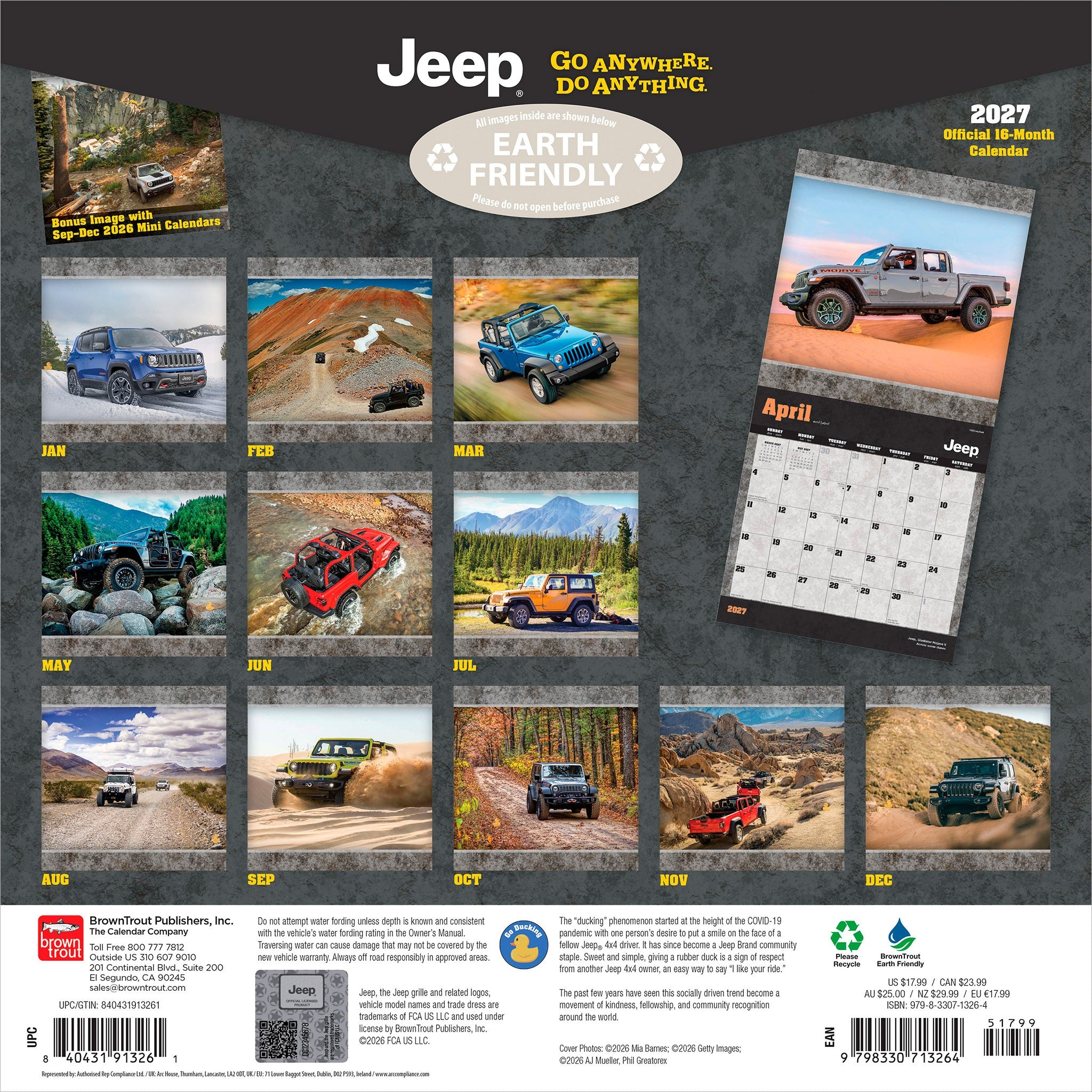 Jeep 2027 Wall Calendar