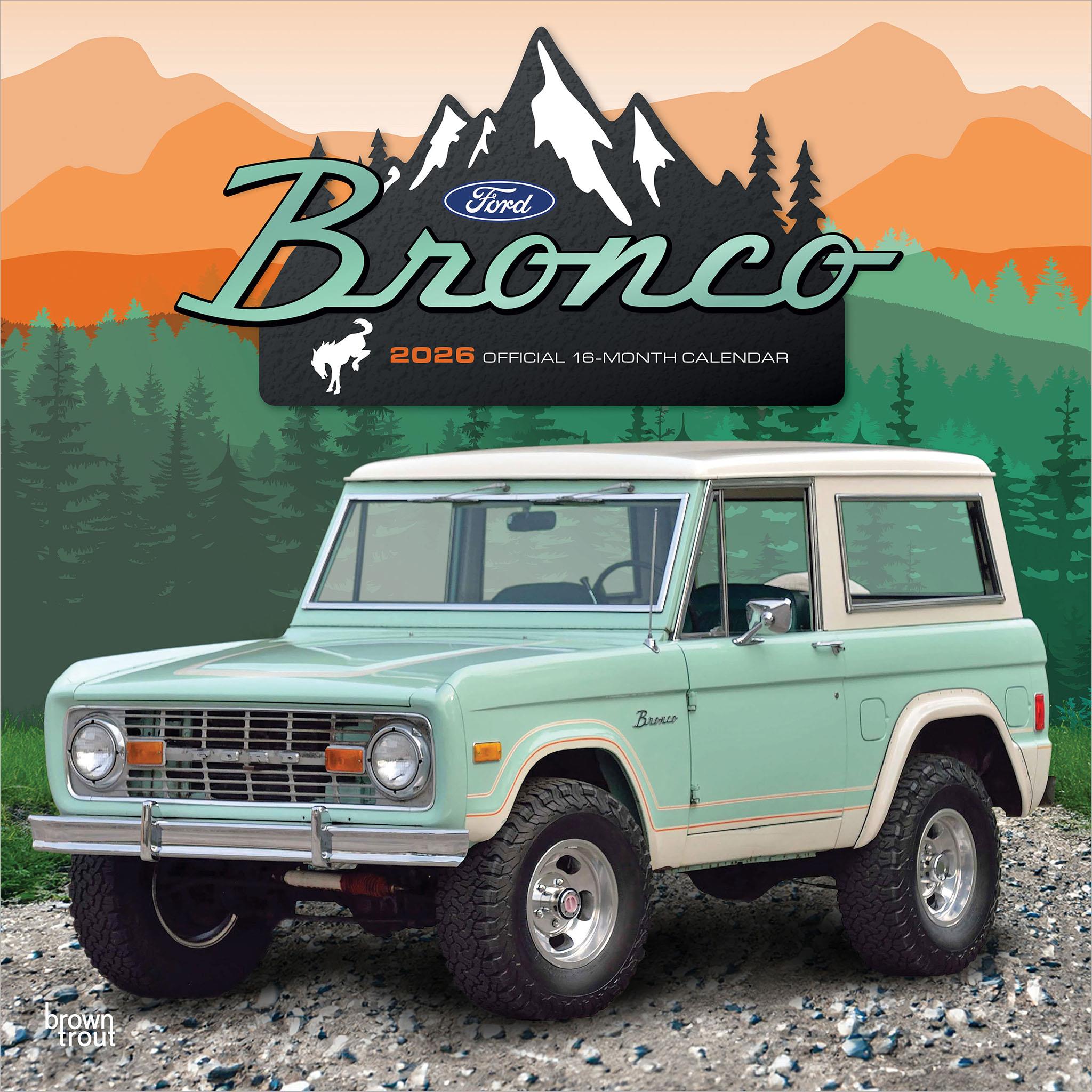 Ford Bronco 2026 Wall Calendar