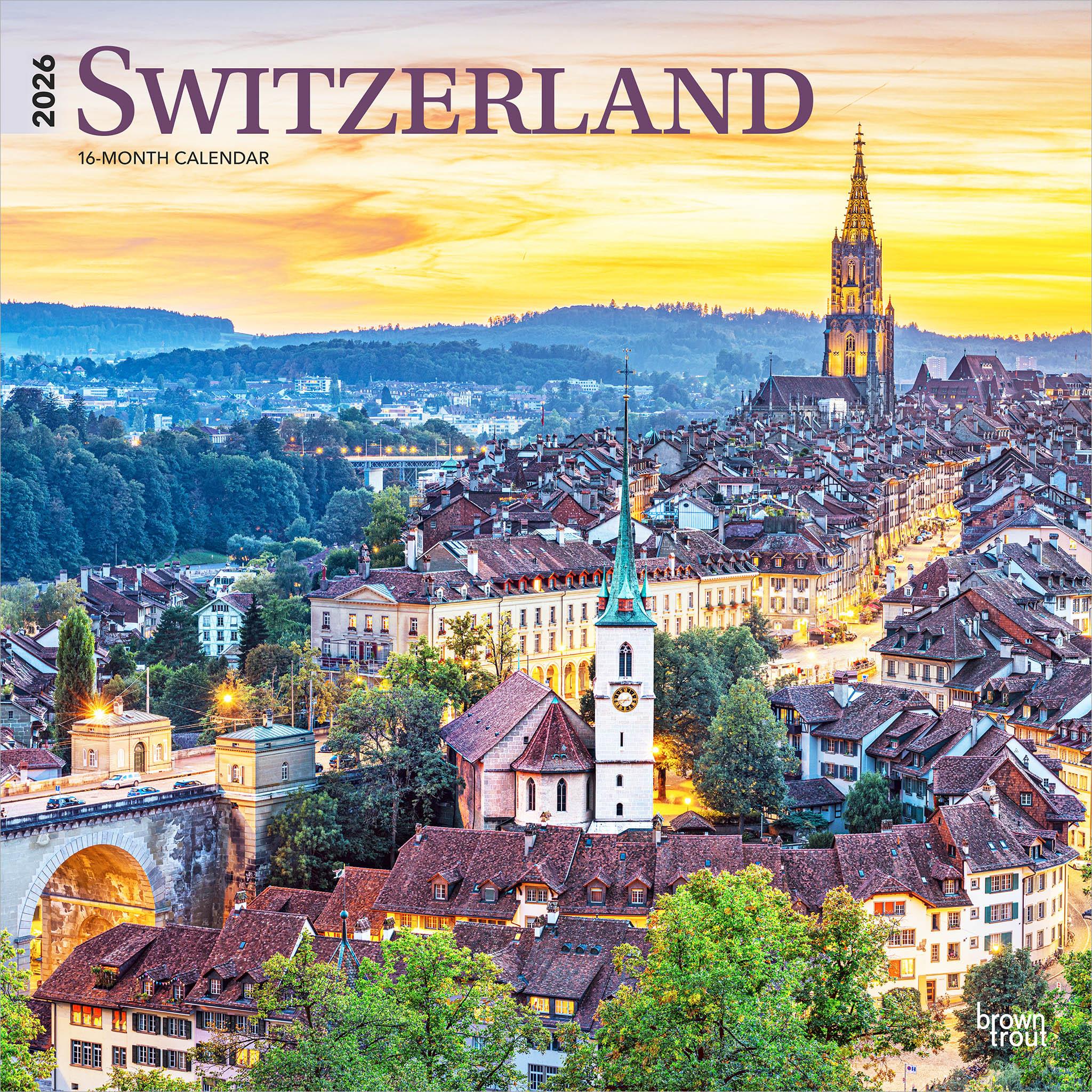 Switzerland 2026 Wall Calendar
