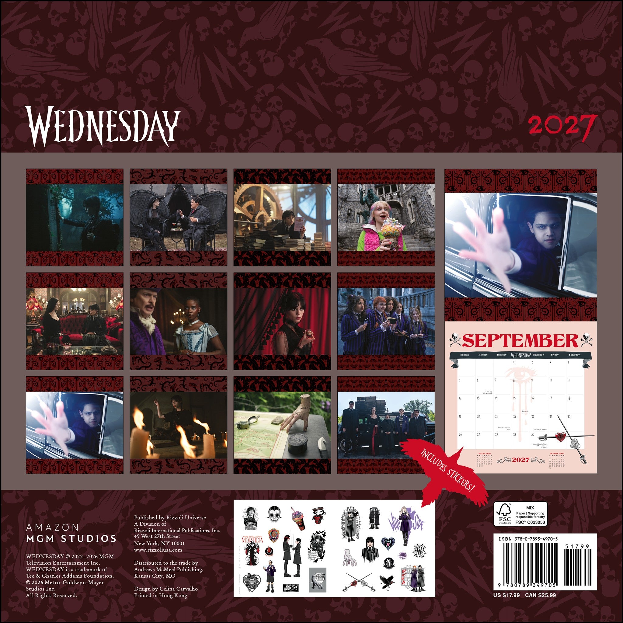 Wednesday 2027 Wall Calendar