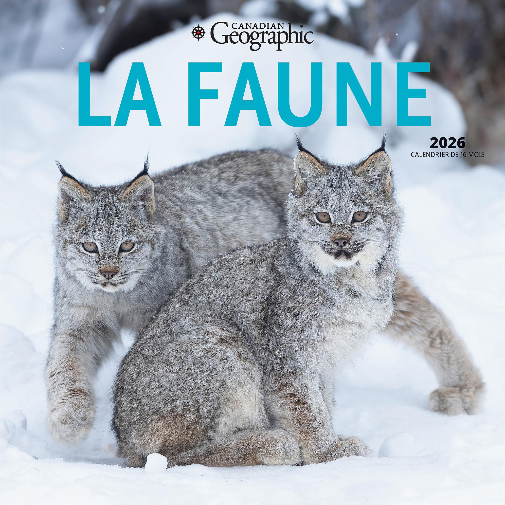 Canadian Geographic La Faune 2026 Wall Calendar (French)
