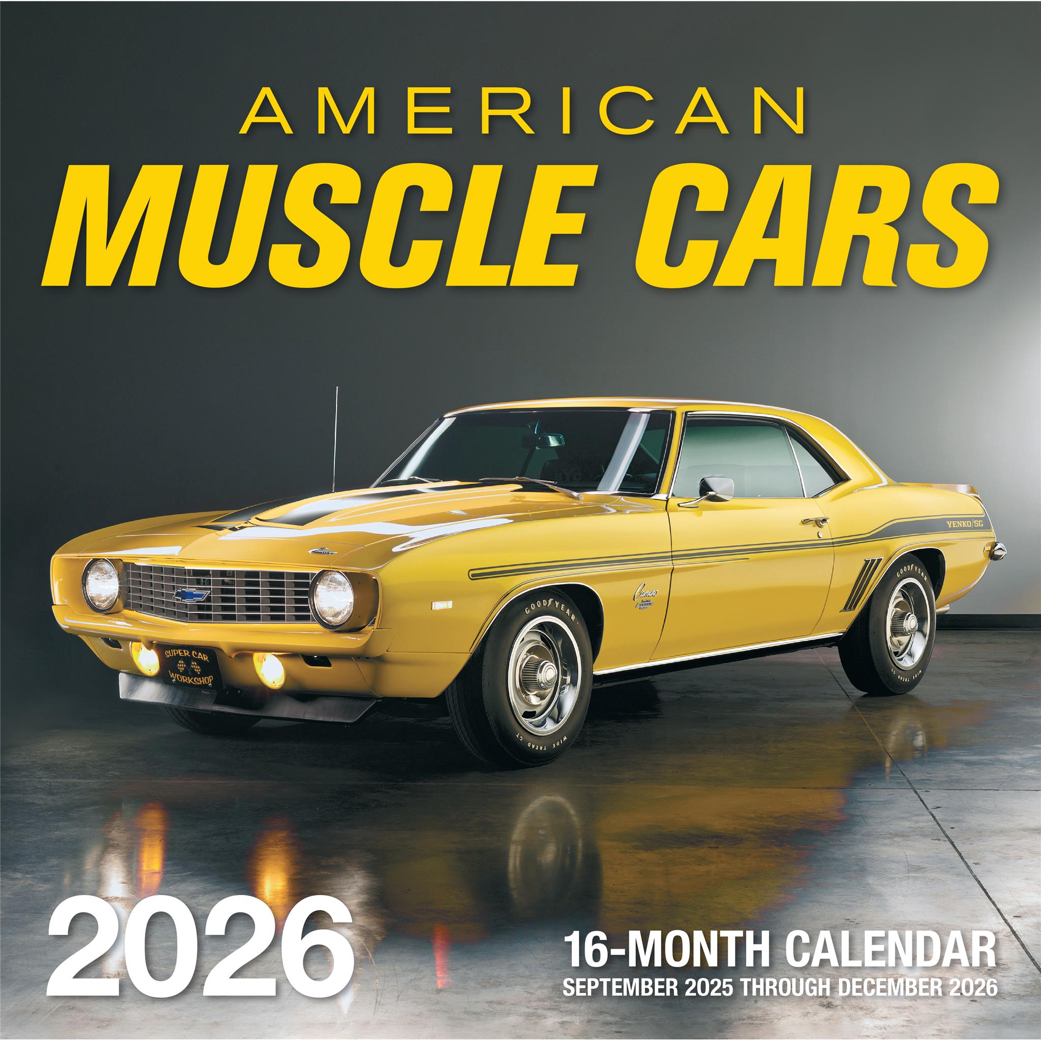 American Muscle Cars 2026 Wall Calendar