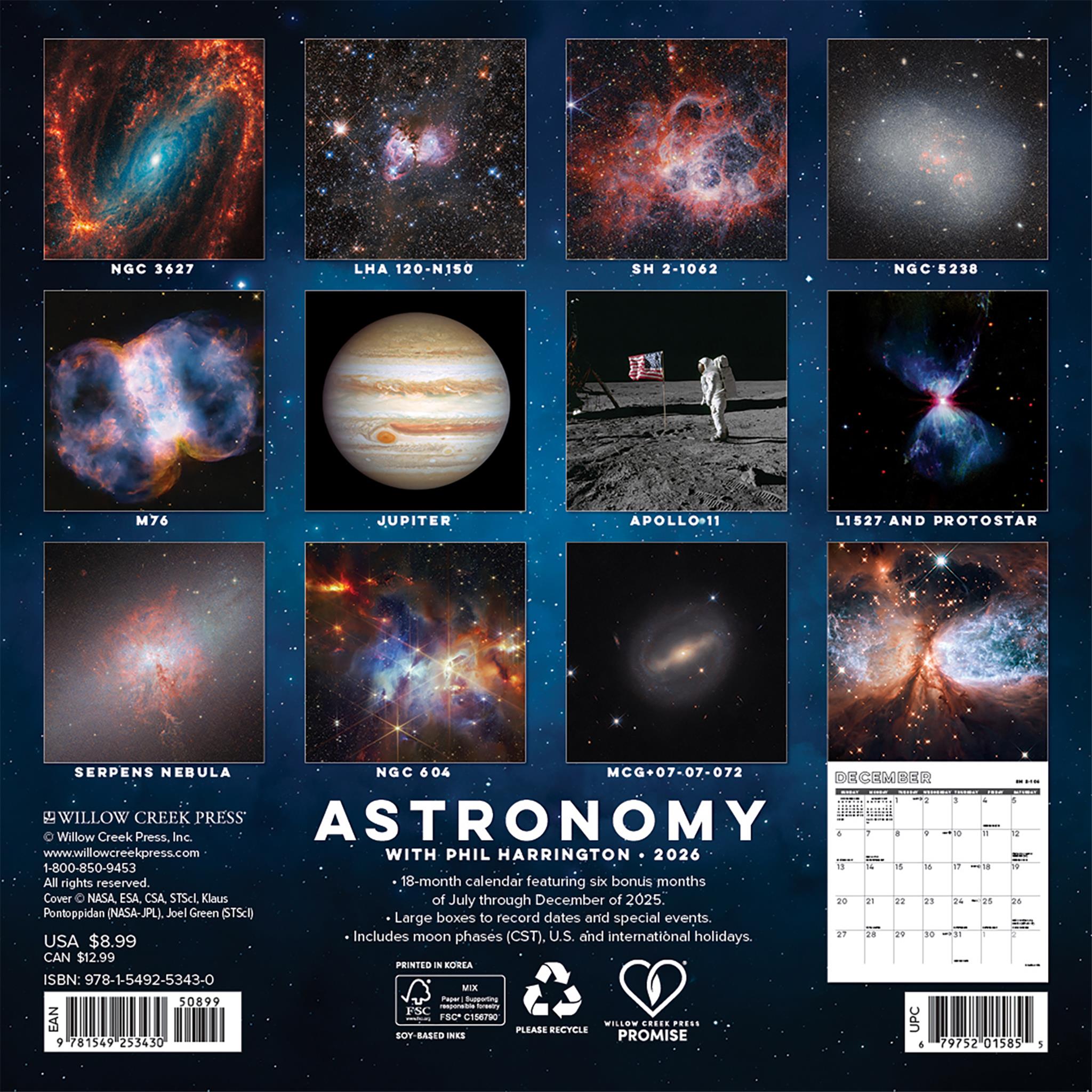 Astronomy 2026 Mini Calendar - Online Only