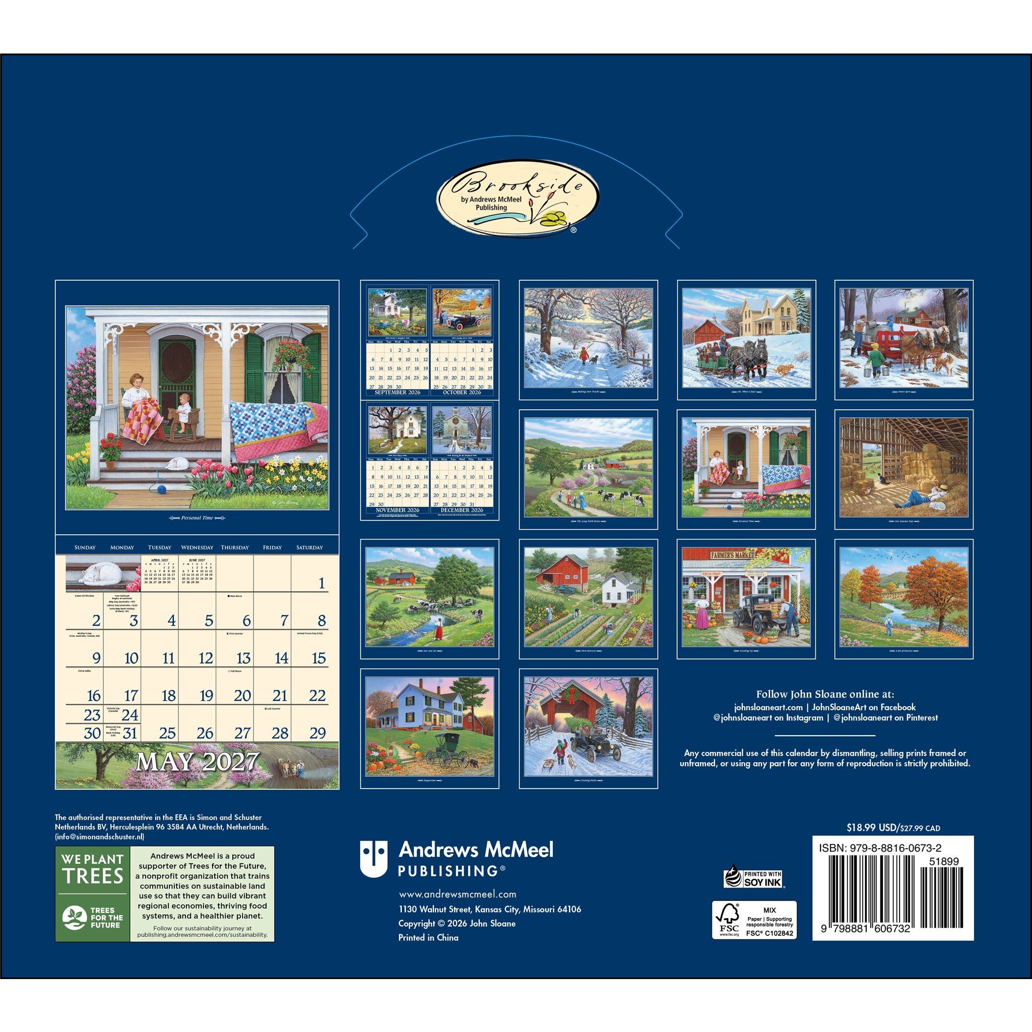 John Sloane's Country Seasons® 2027 Wall Calendar