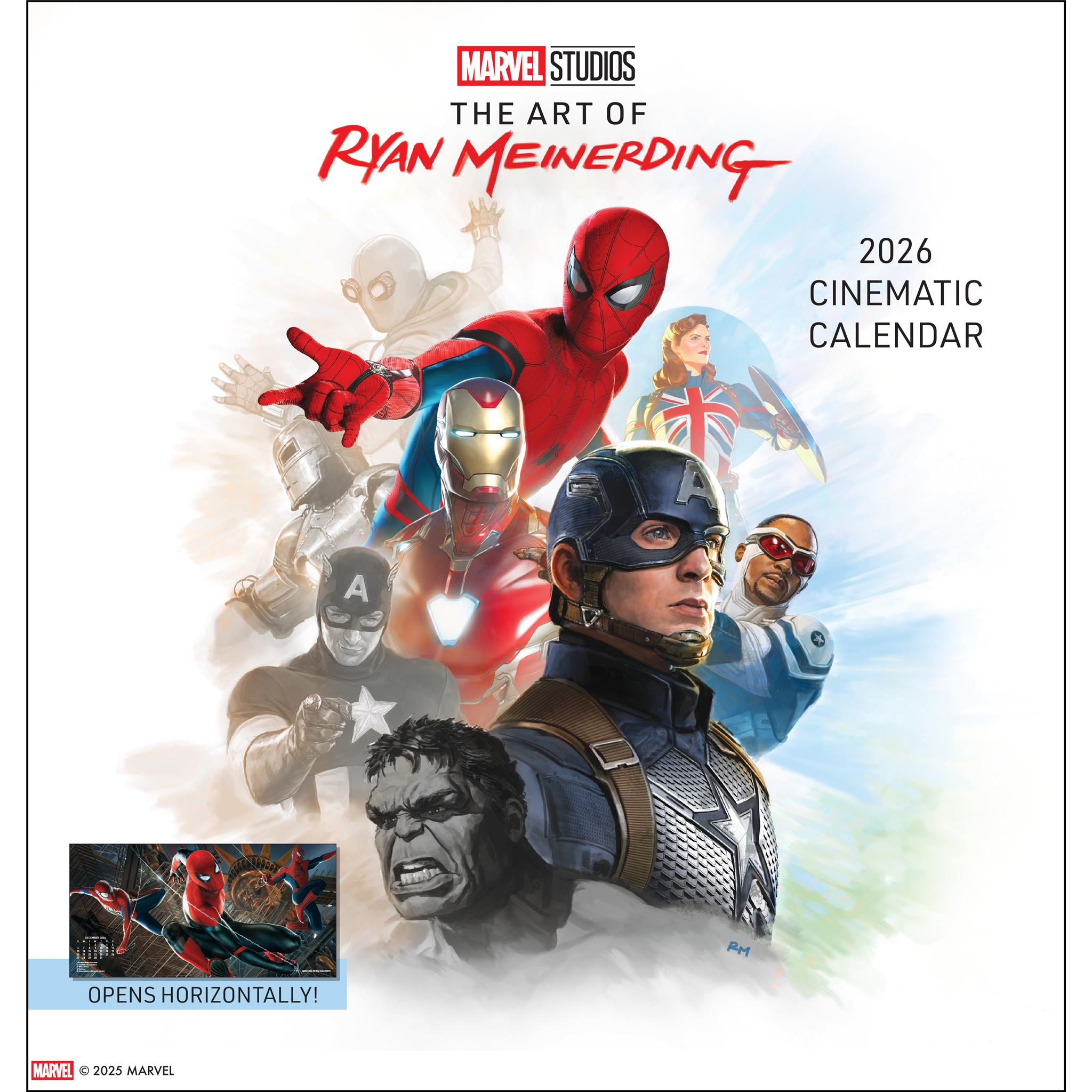 Marvel Studios The Art Of Ryan Meinerding 2026 Wall Calendar - Online Only