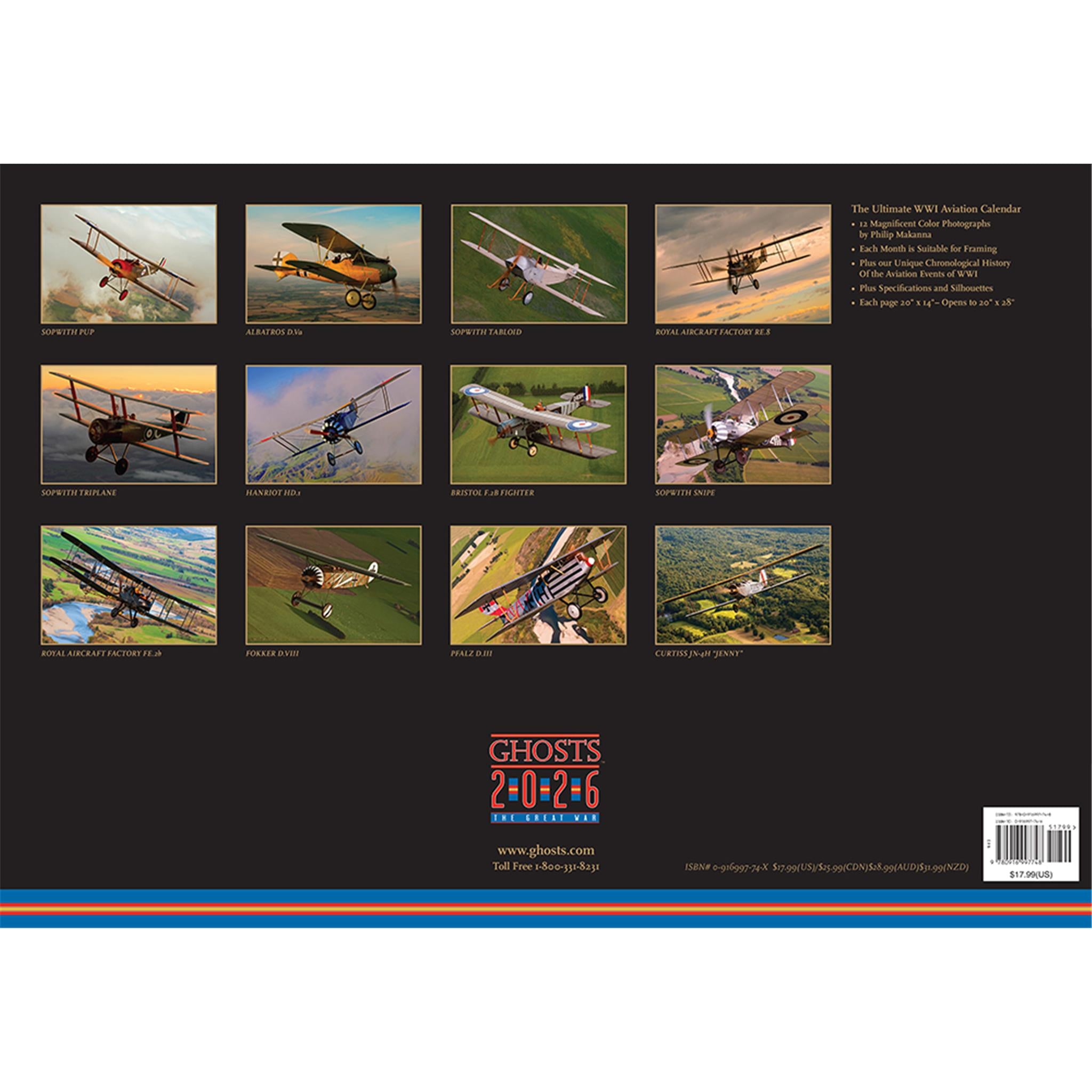 Ghosts Of The Great War Wall 2026 Calendar