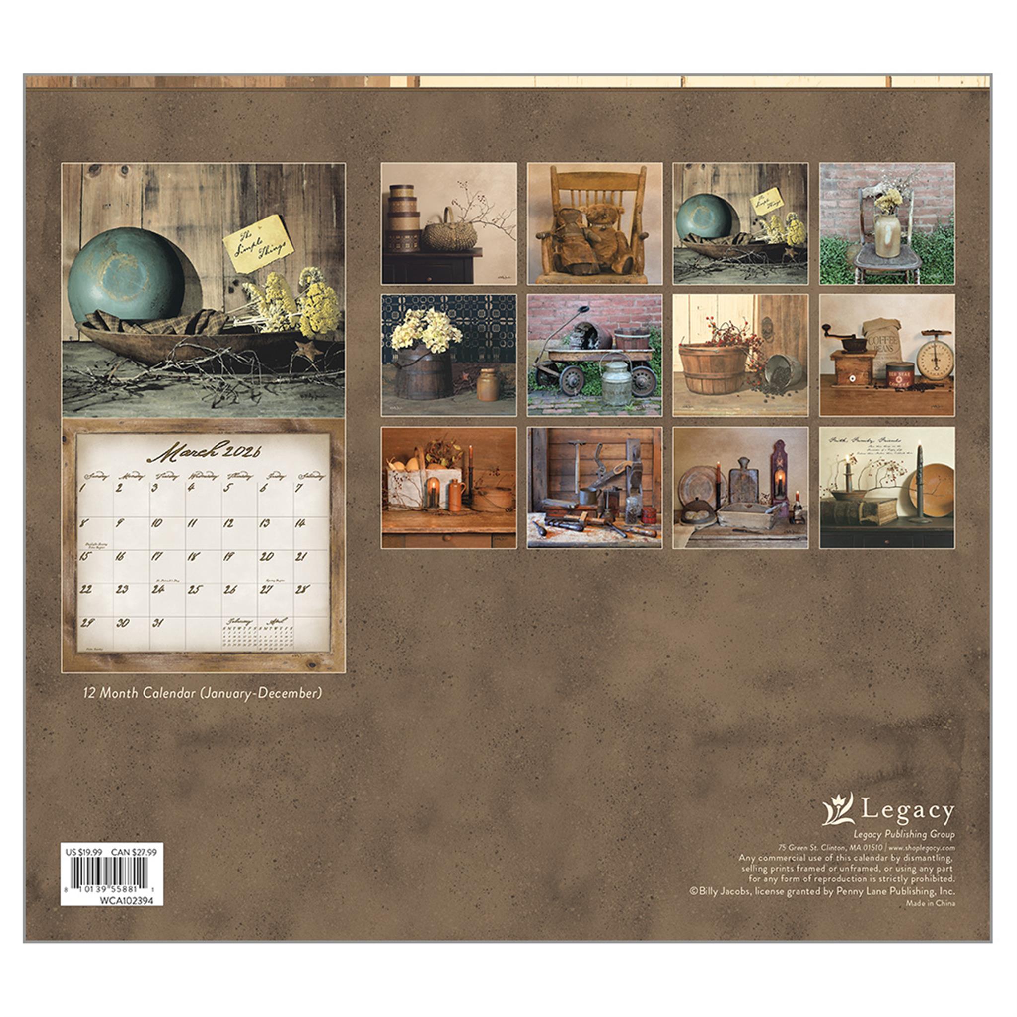Simple Treasures 2026 Deluxe Wall Calendar - Online Only