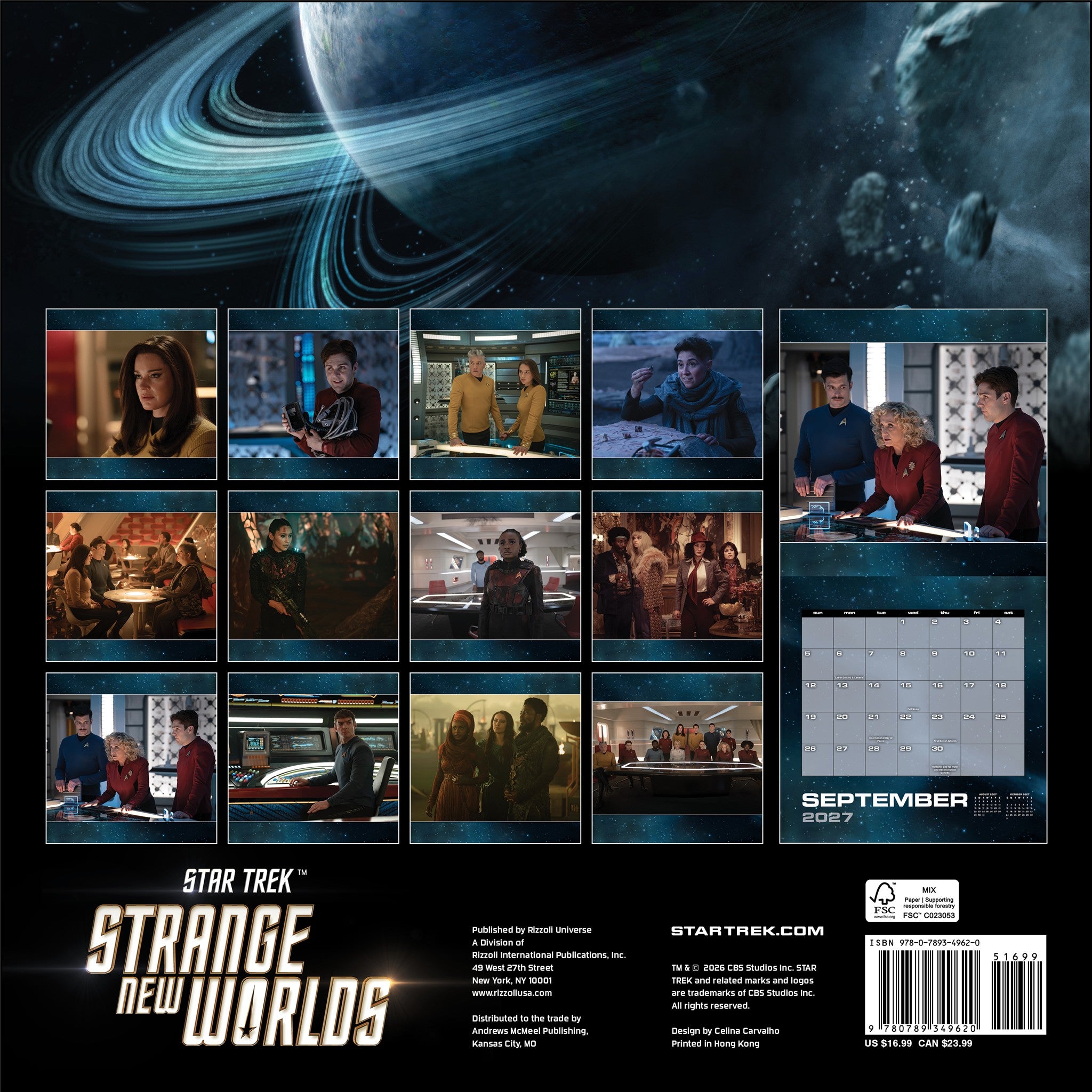 Star Trek Strange New Worlds 2027 Wall Calendar - Online Only