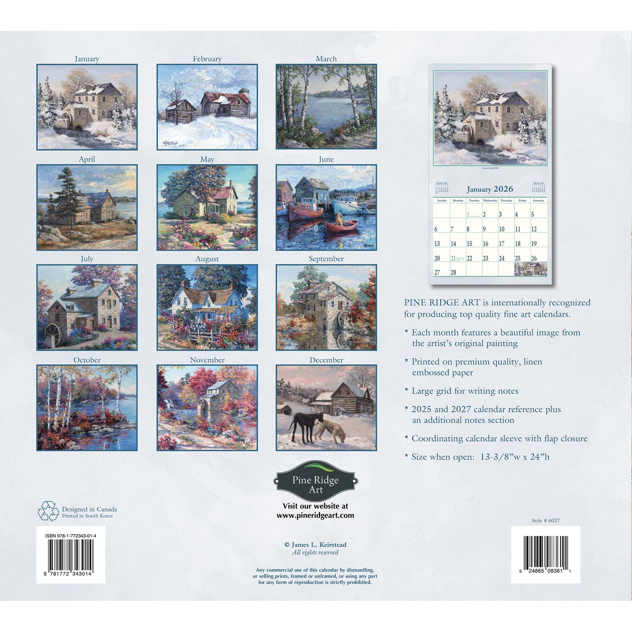 Homestead 2026 Wall Calendar