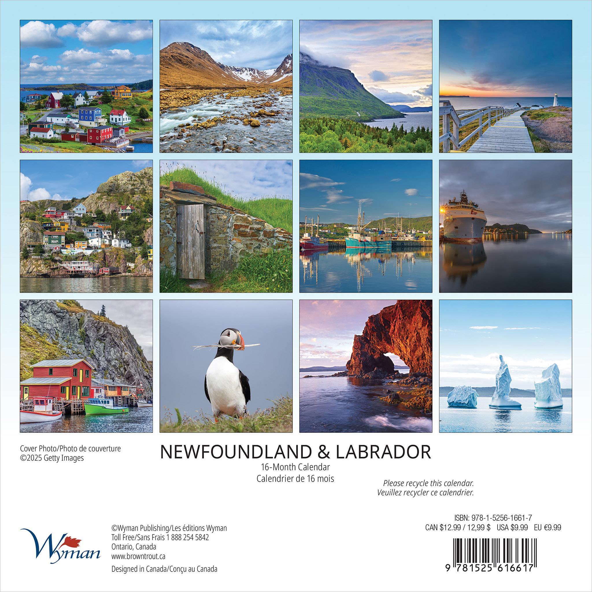 Newfoundland And Labrador 2026 Mini Calendar - Online Only