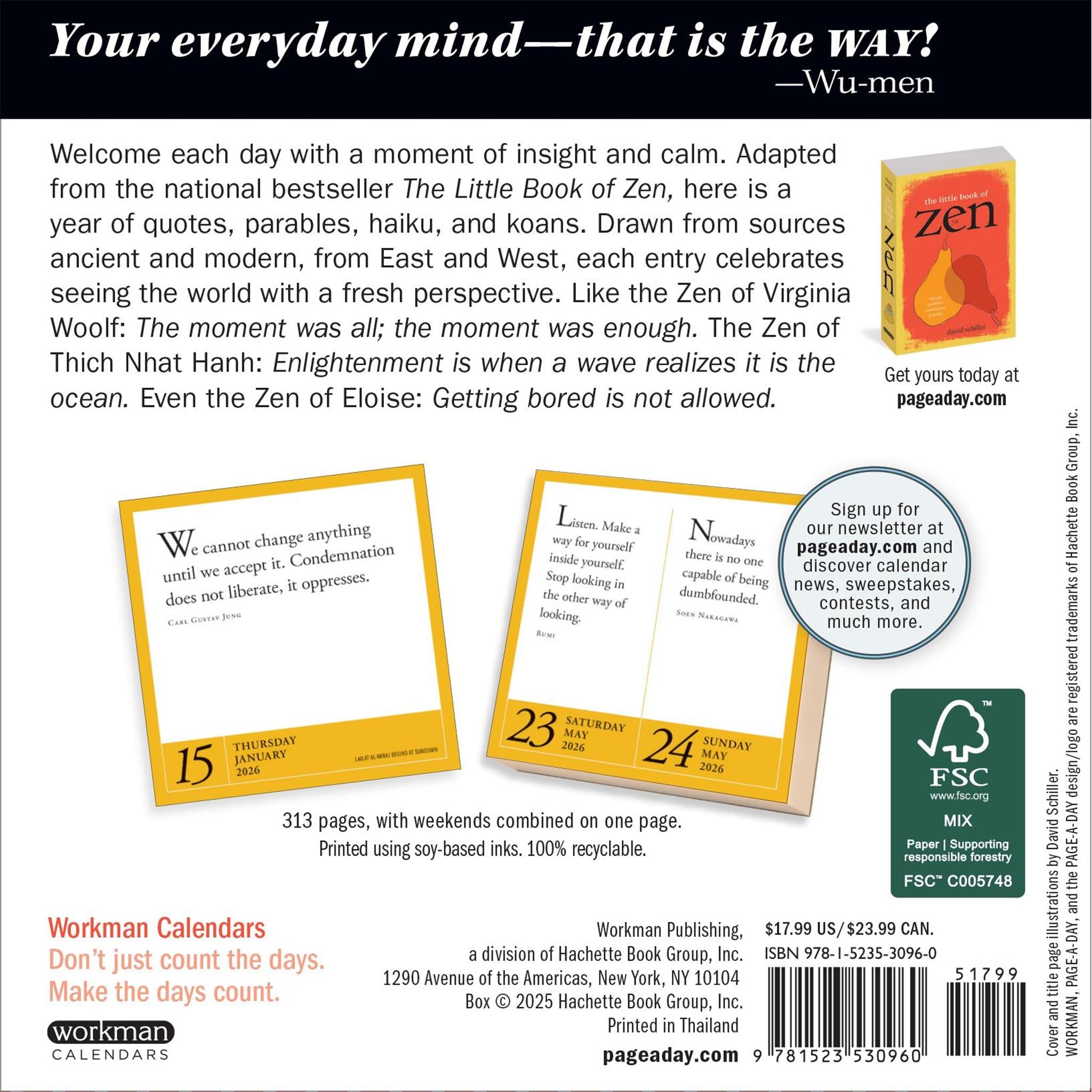 Zen Year Of 2026 Box Calendar