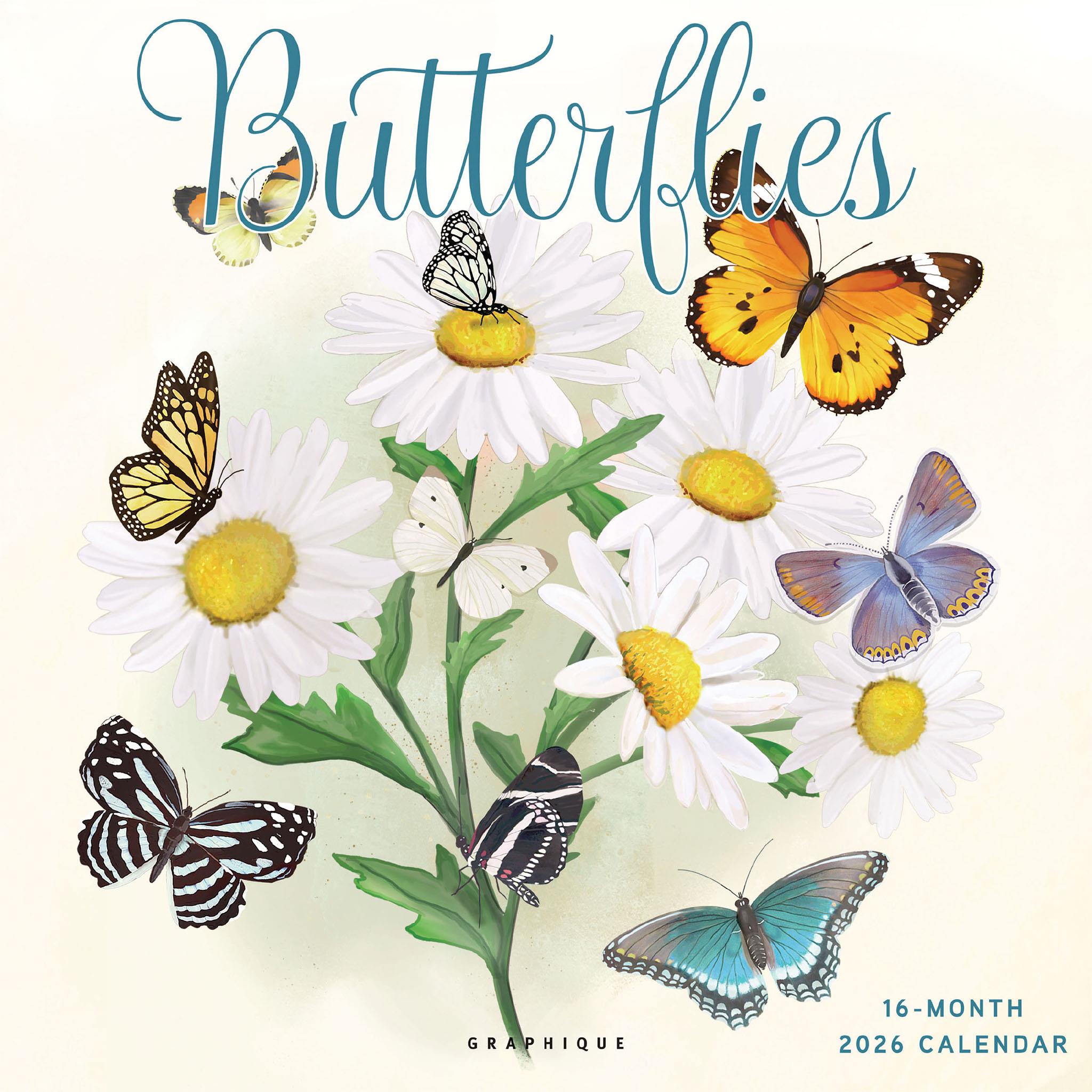 Butterflies 2026 Wall Calendar - Online Only