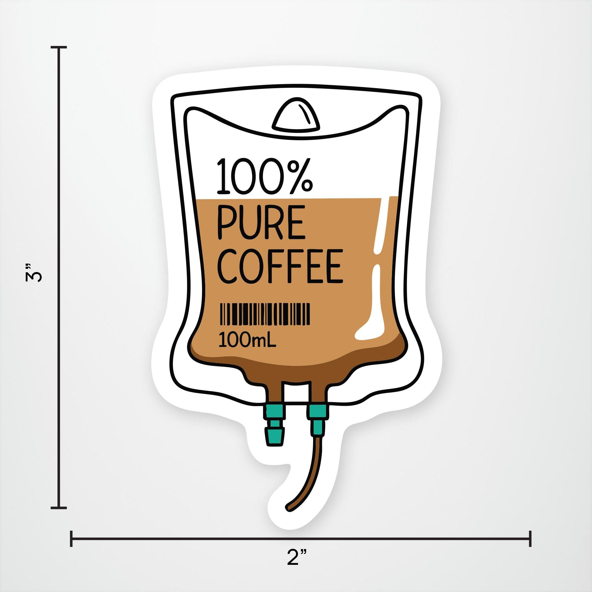 100% Pure Coffee Exclusive Vinyl Sticker
