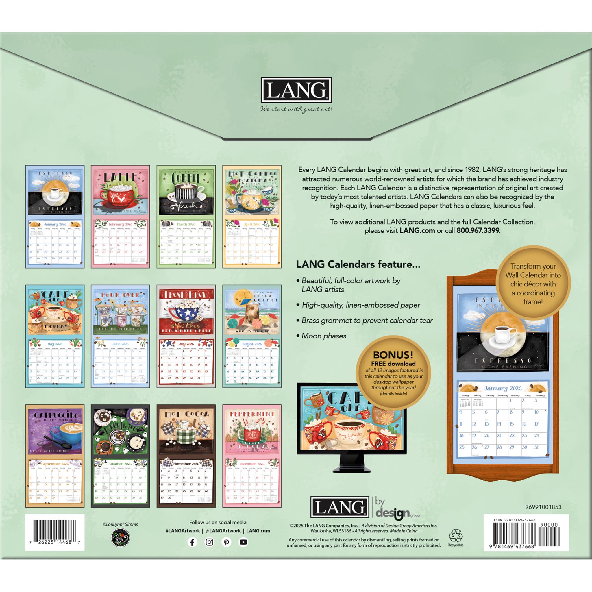 Coffee 2026 Deluxe Wall Calendar - Online Only