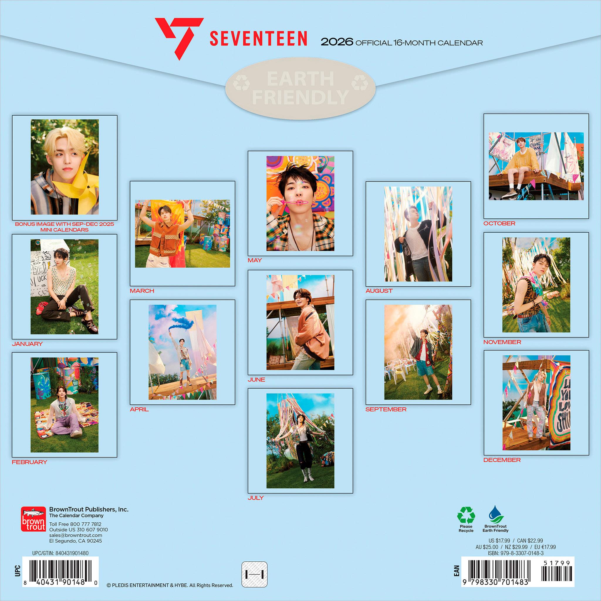 Seventeen 2026 Wall Calendar