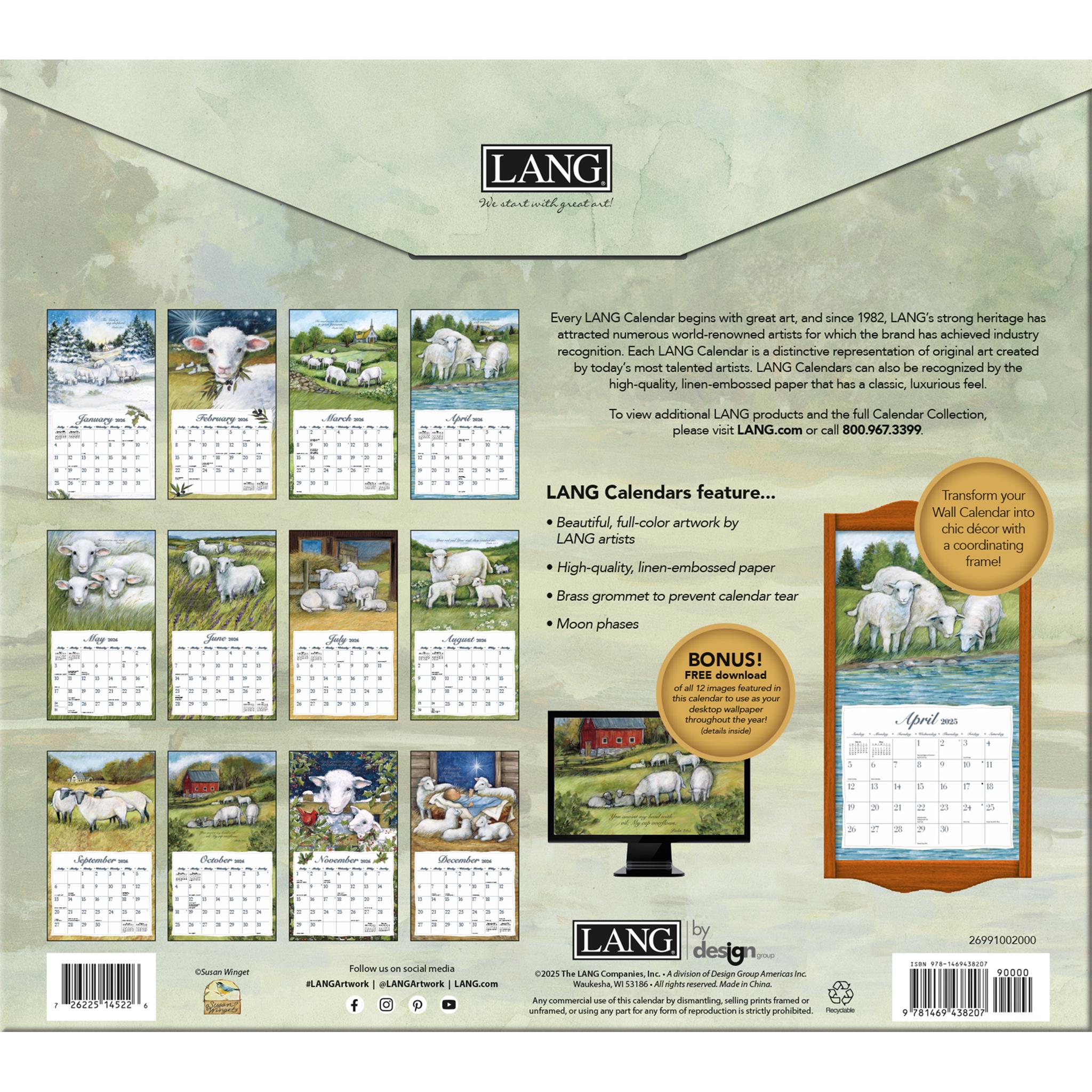 Lord Is My Shepherd 2026 Wall Calendar