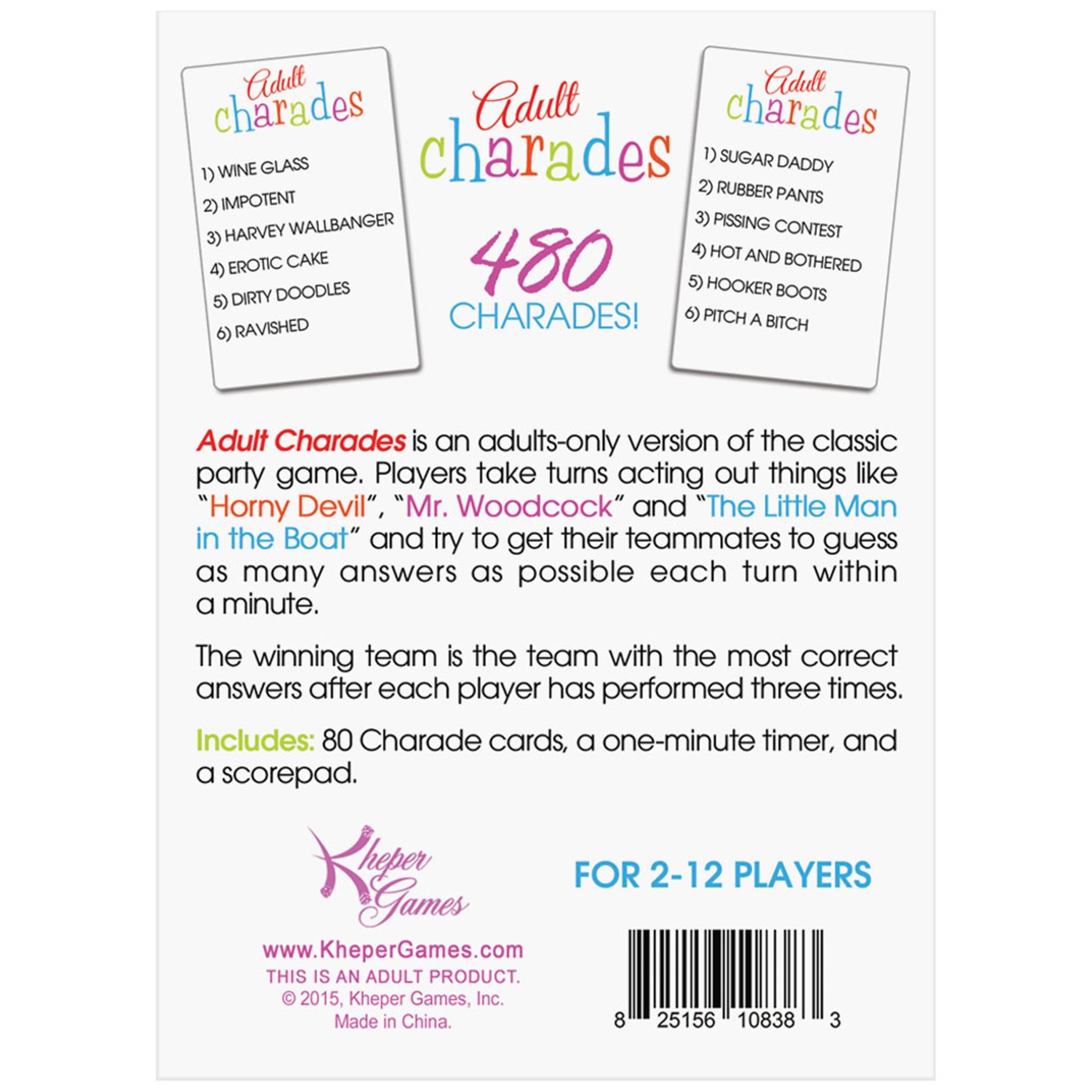 Adult Charades - Calendar Club Canada