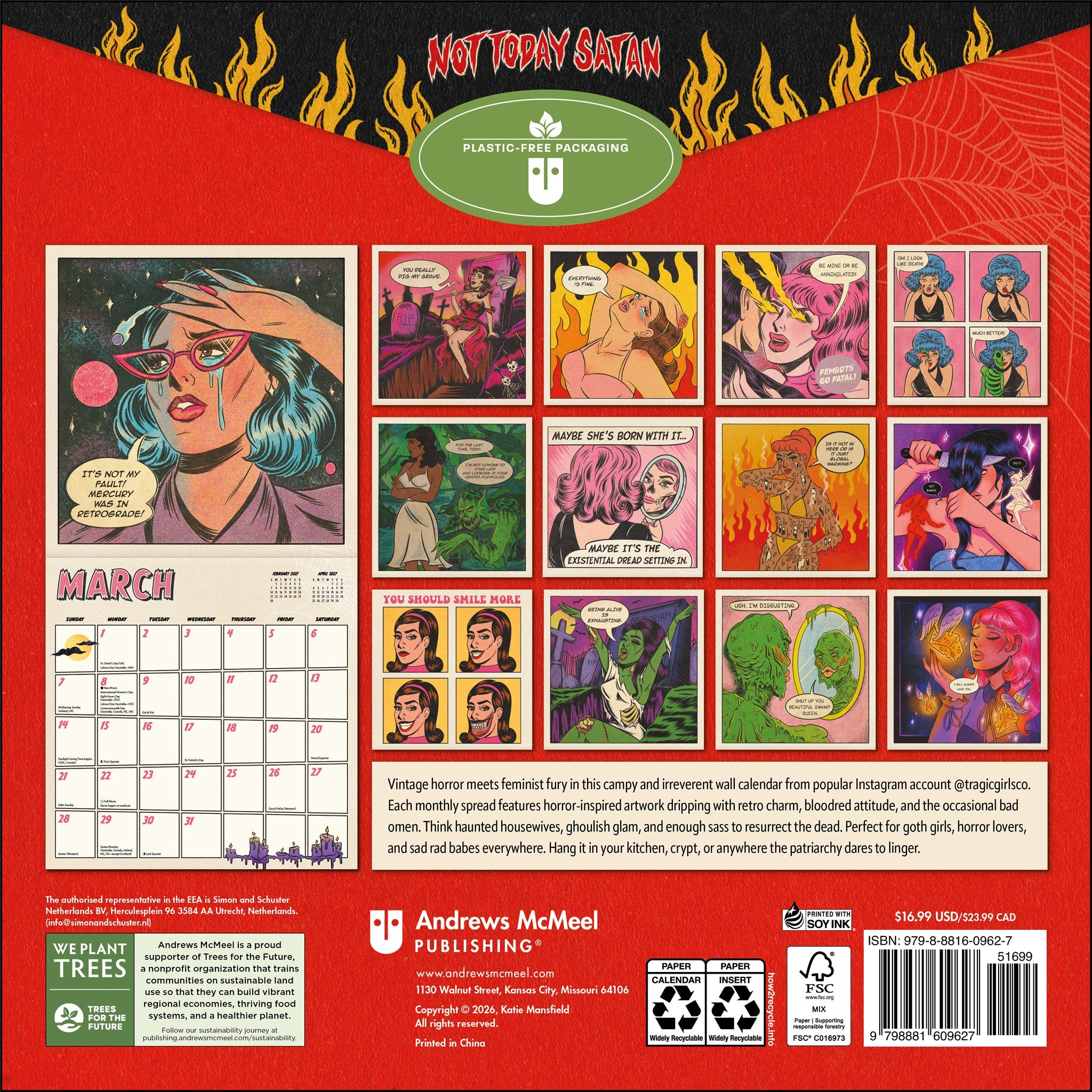 Tragic Girls 2027 Wall Calendar