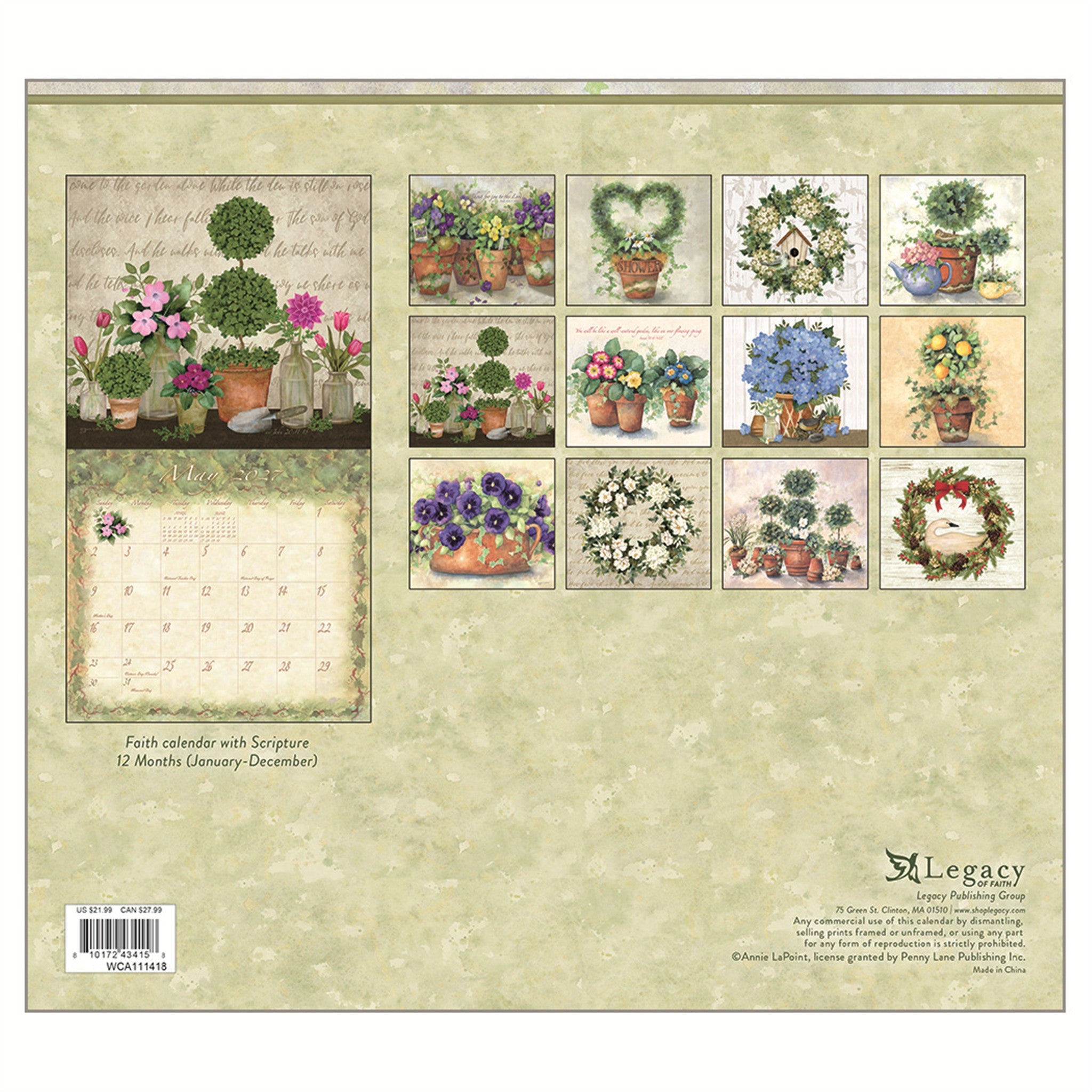 Graceful Garden 2027 Wall Calendar