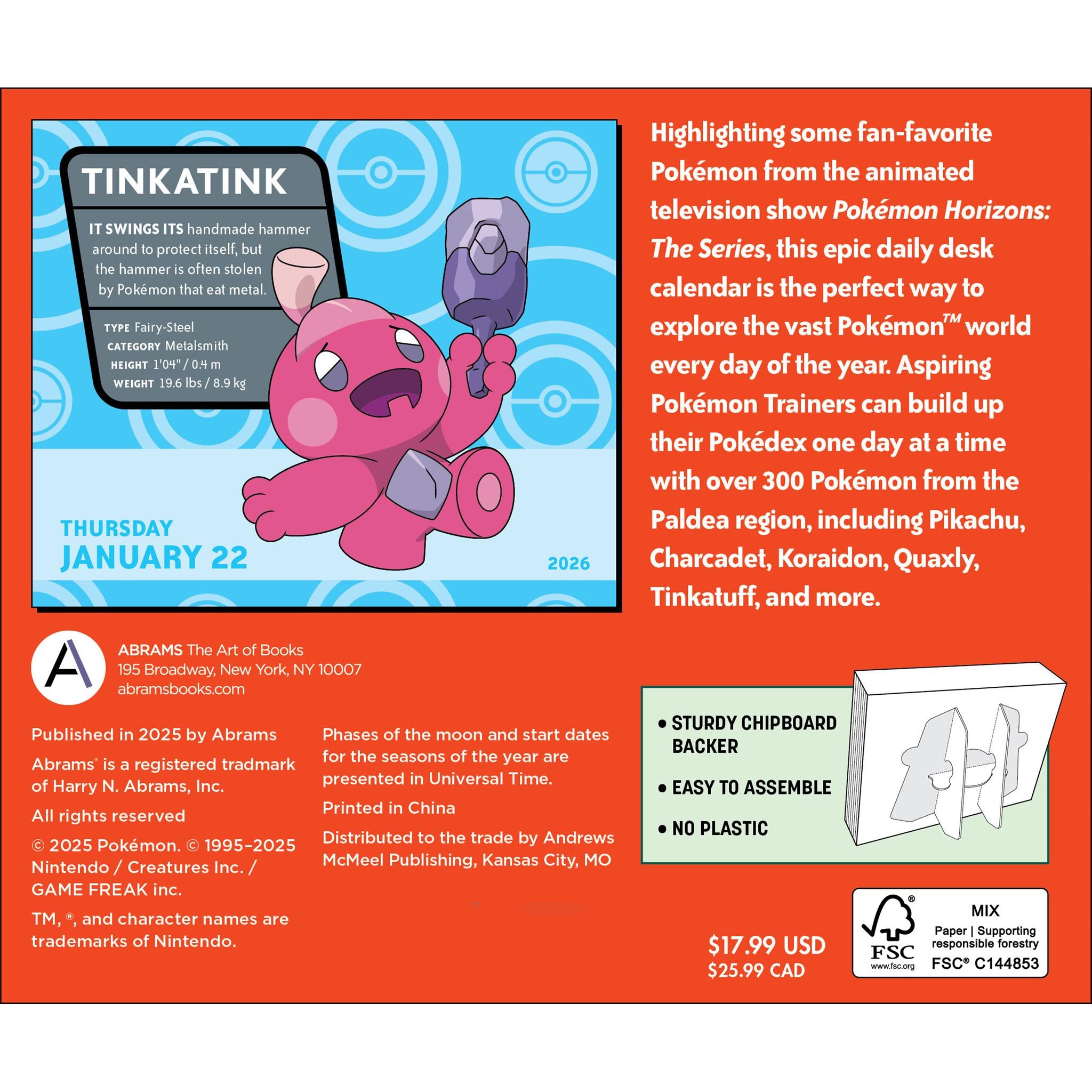 Pokémon 2026 Box Calendar