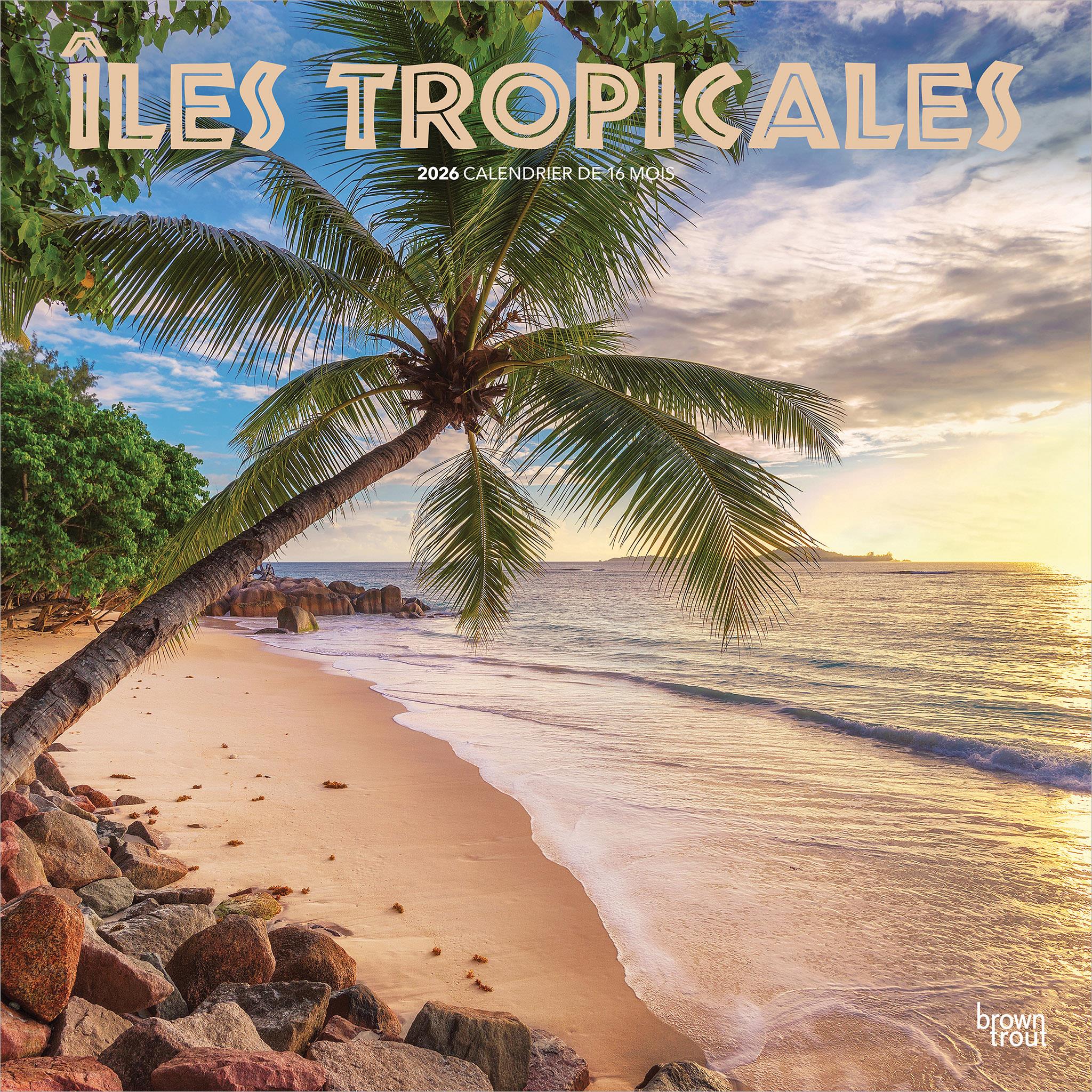 Iles Tropicales 2026 Wall Calendar (French)