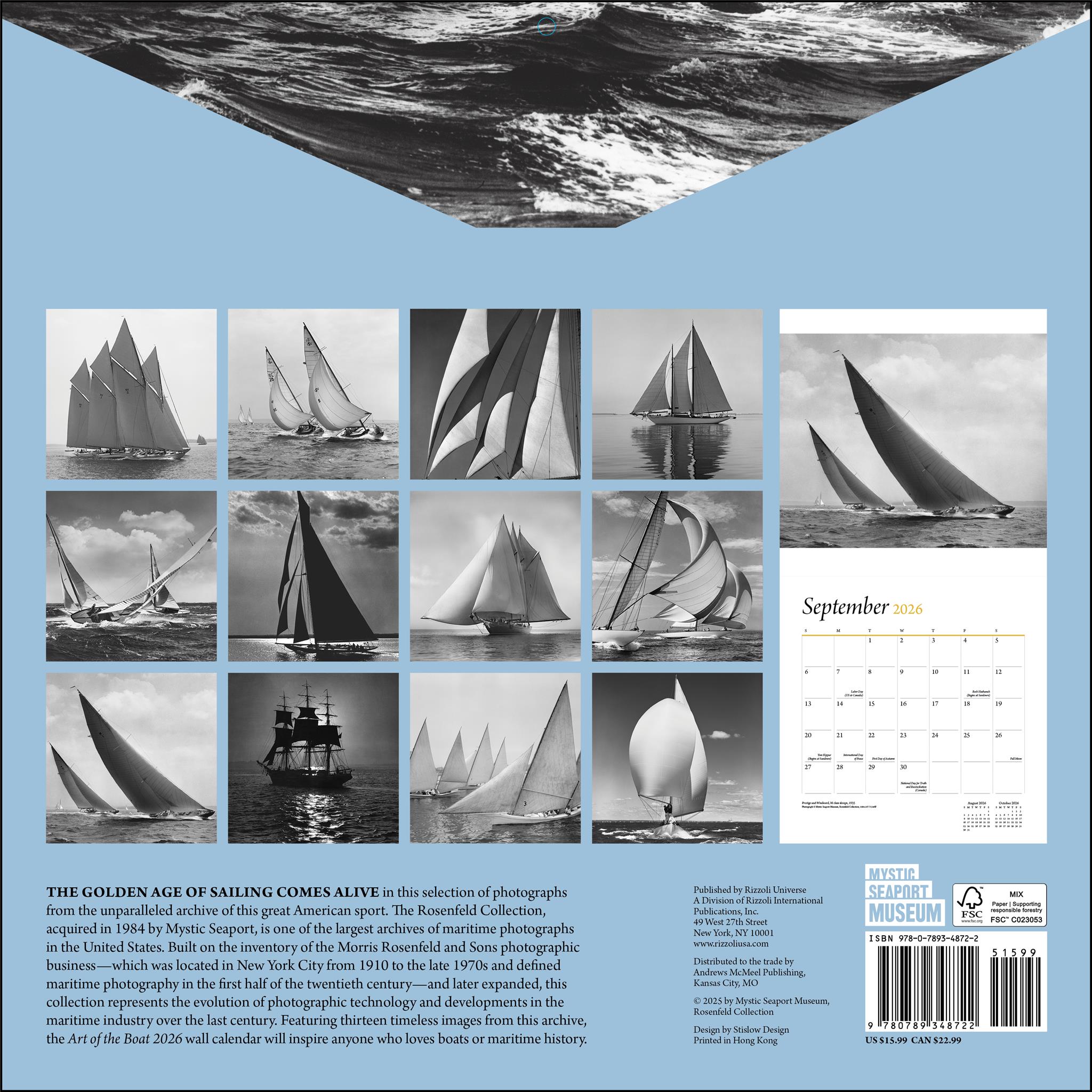 Art Of The Boat 2026 Wall Calendar