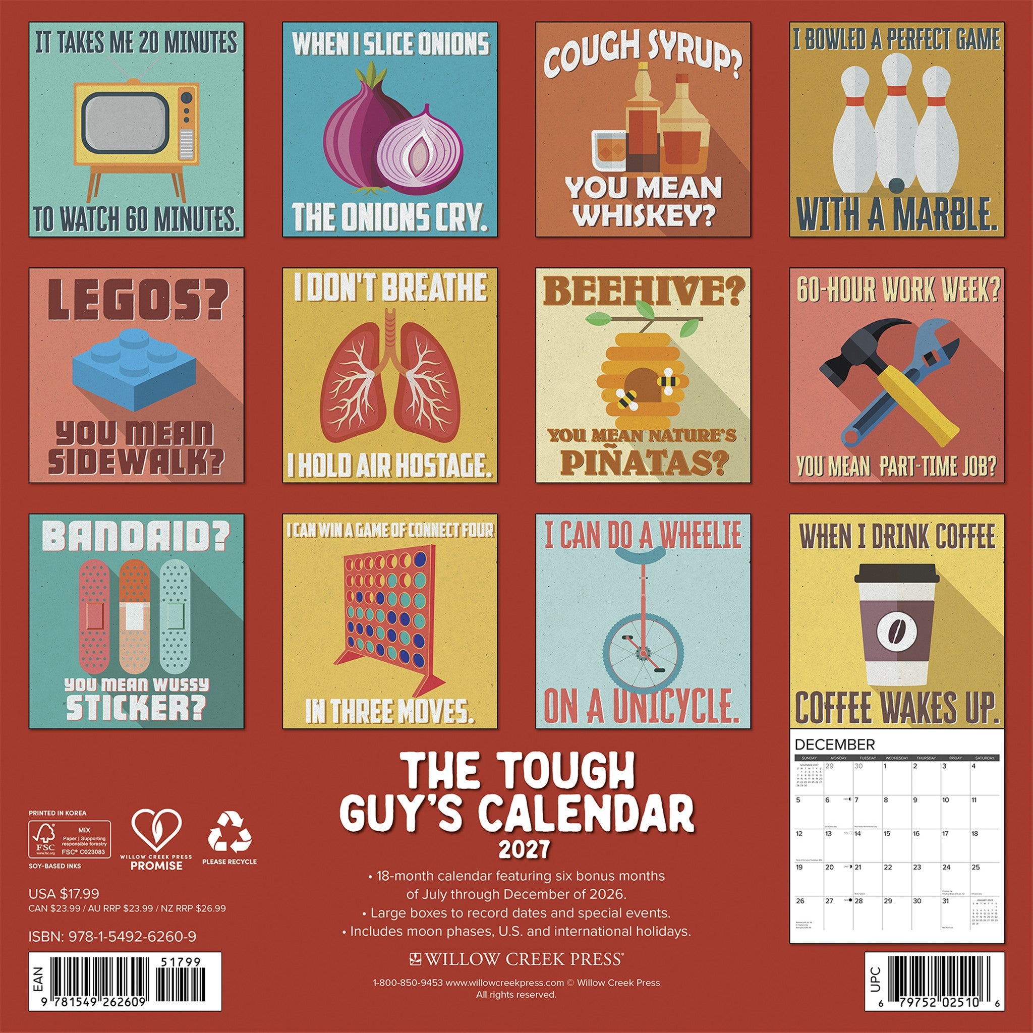 The Tough Guy's Calendar 2027 Wall Calendar