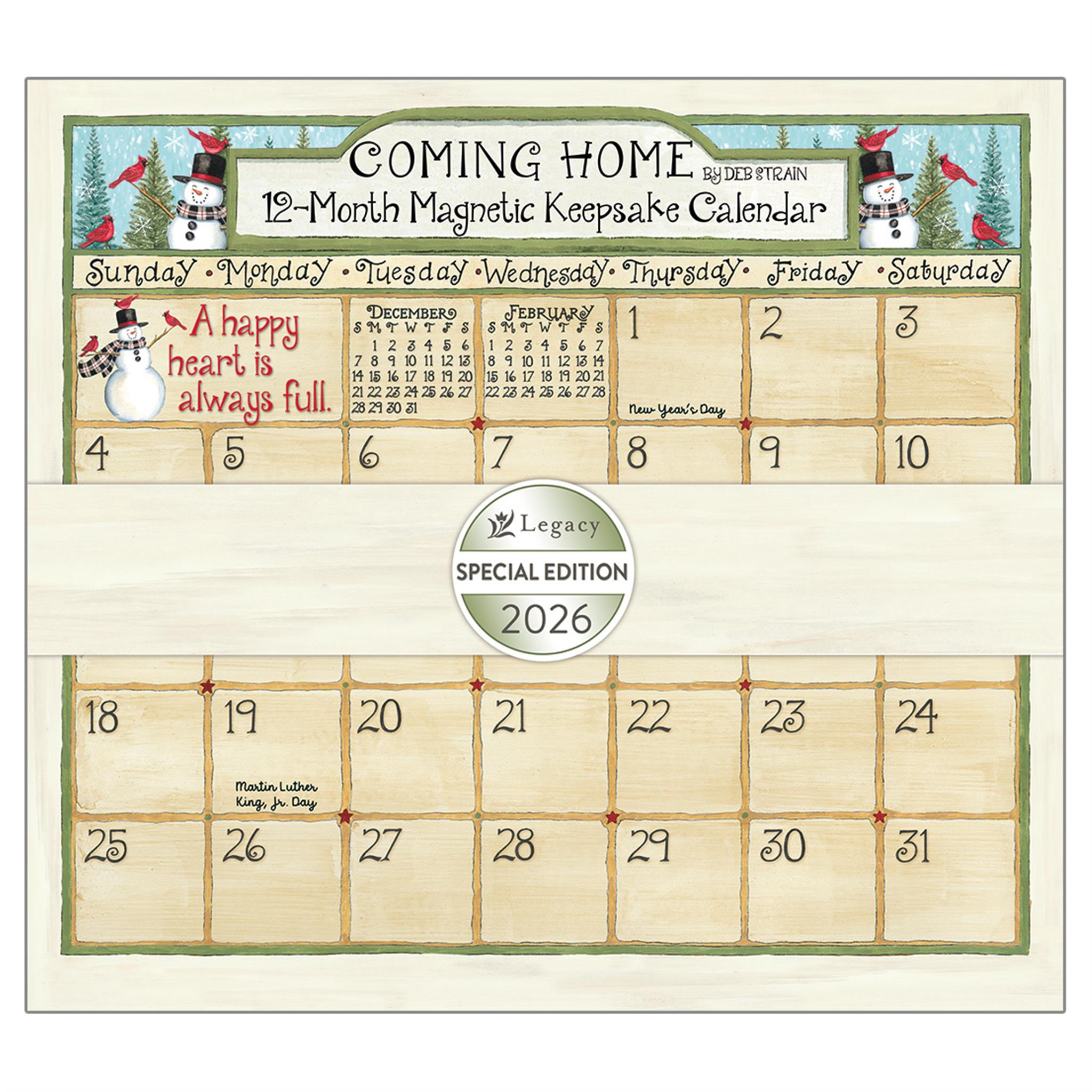 Coming Home 2026 Special Edition Mini Magnetic Keepsake Calendar