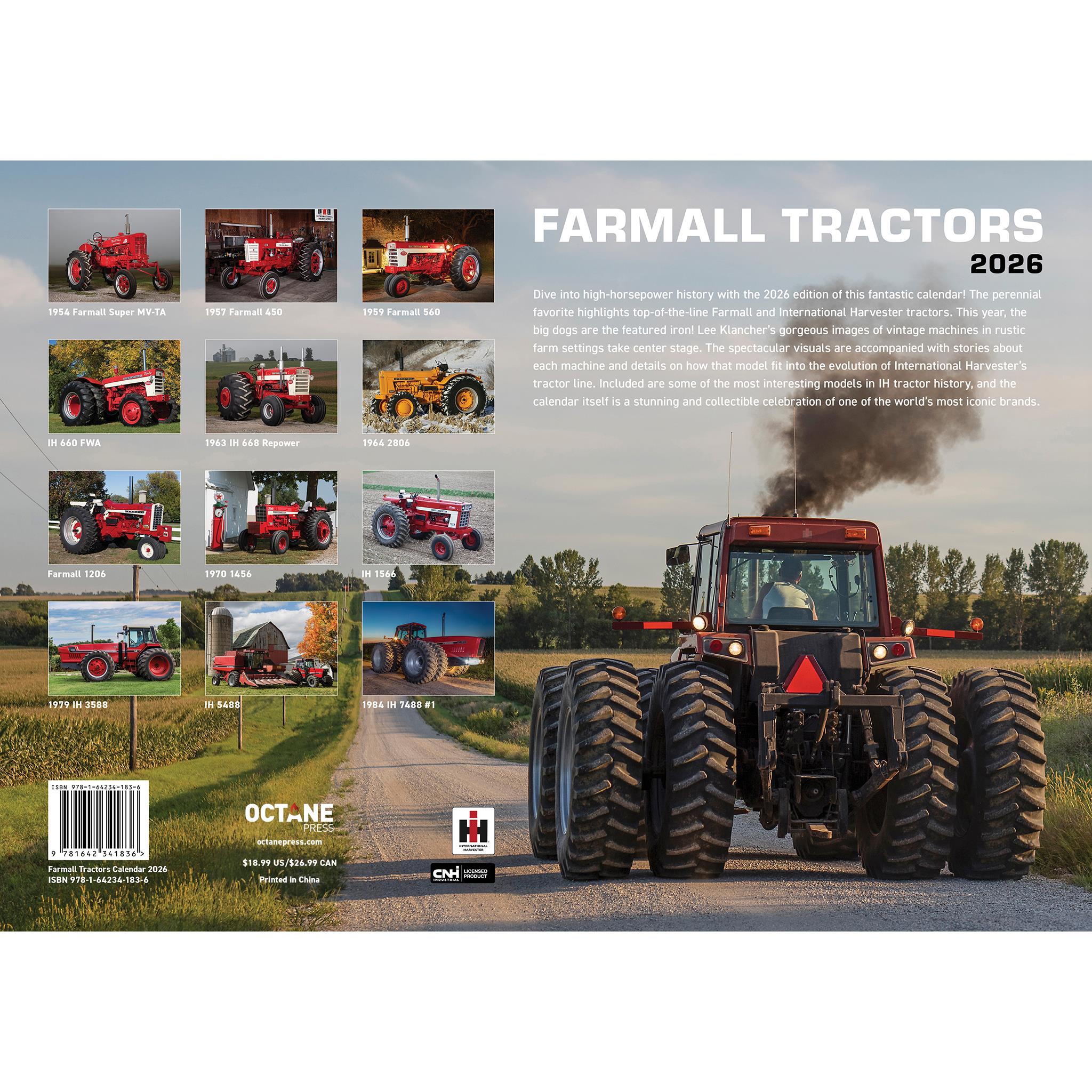 Tractors Farmall 2026 Wall Calendar