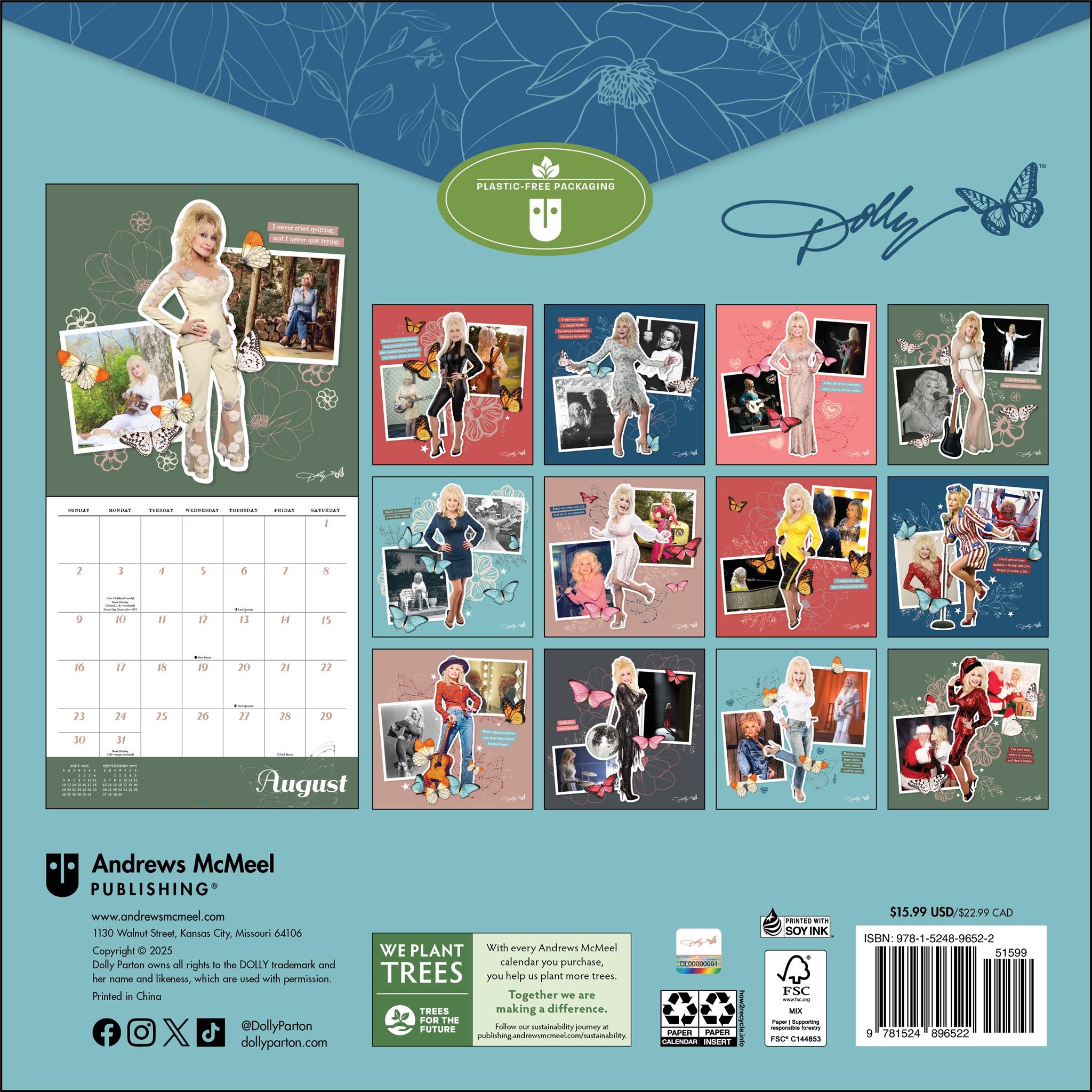 Dolly Parton 2026 Wall Calendar
