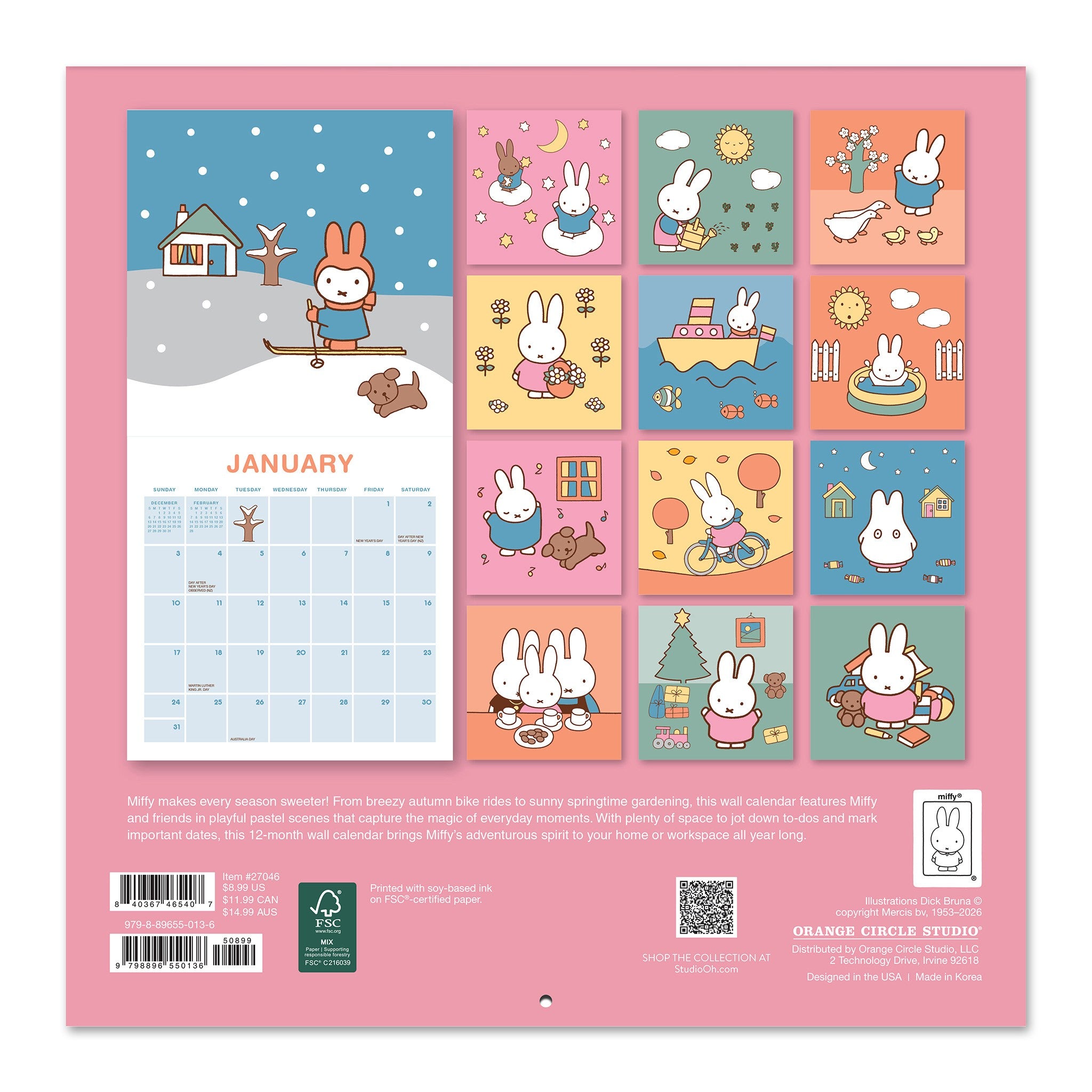 Miffy A Year in Color 2027 Mini Calendar