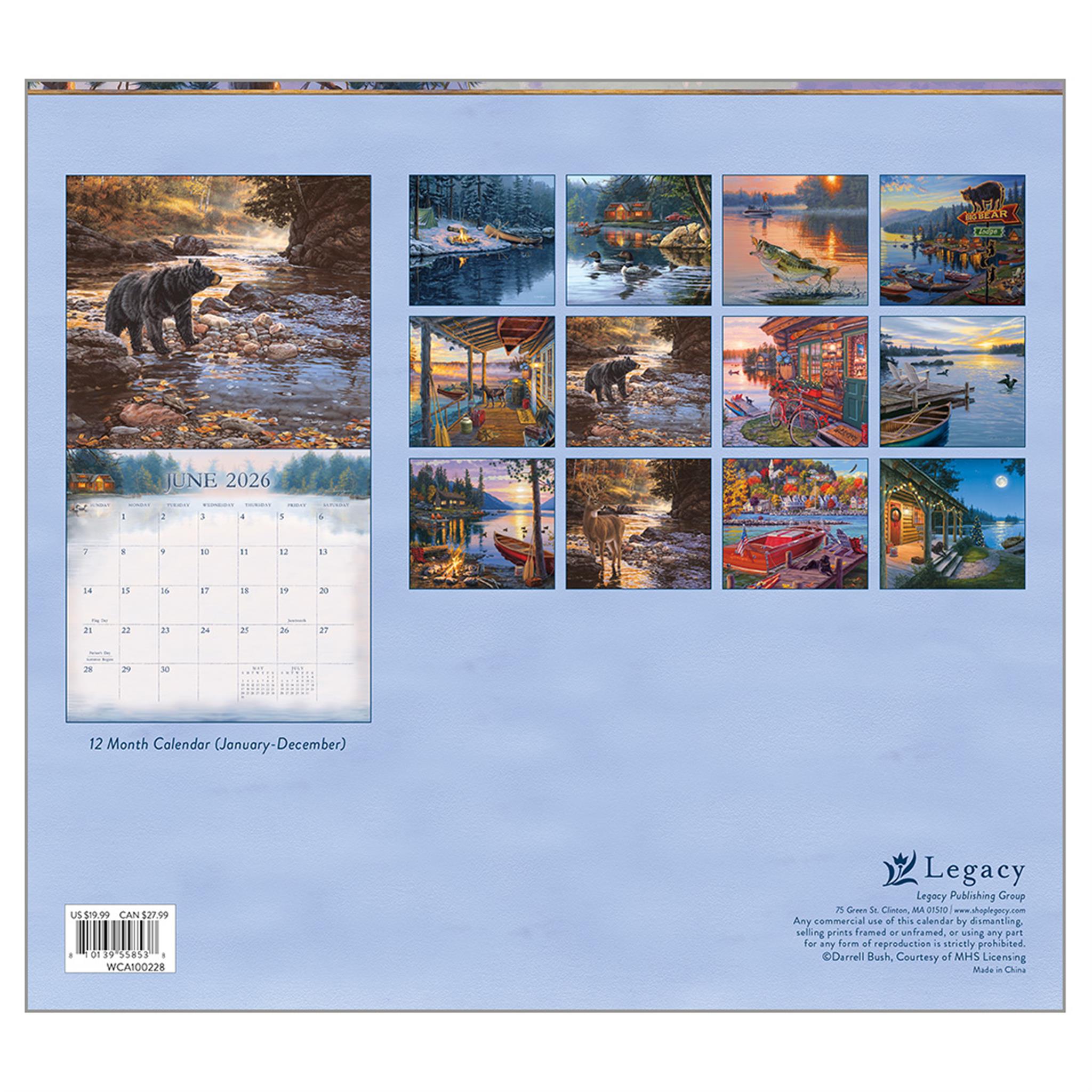 Cabin View 2026 Deluxe Special Edition Wall Calendar with Cards