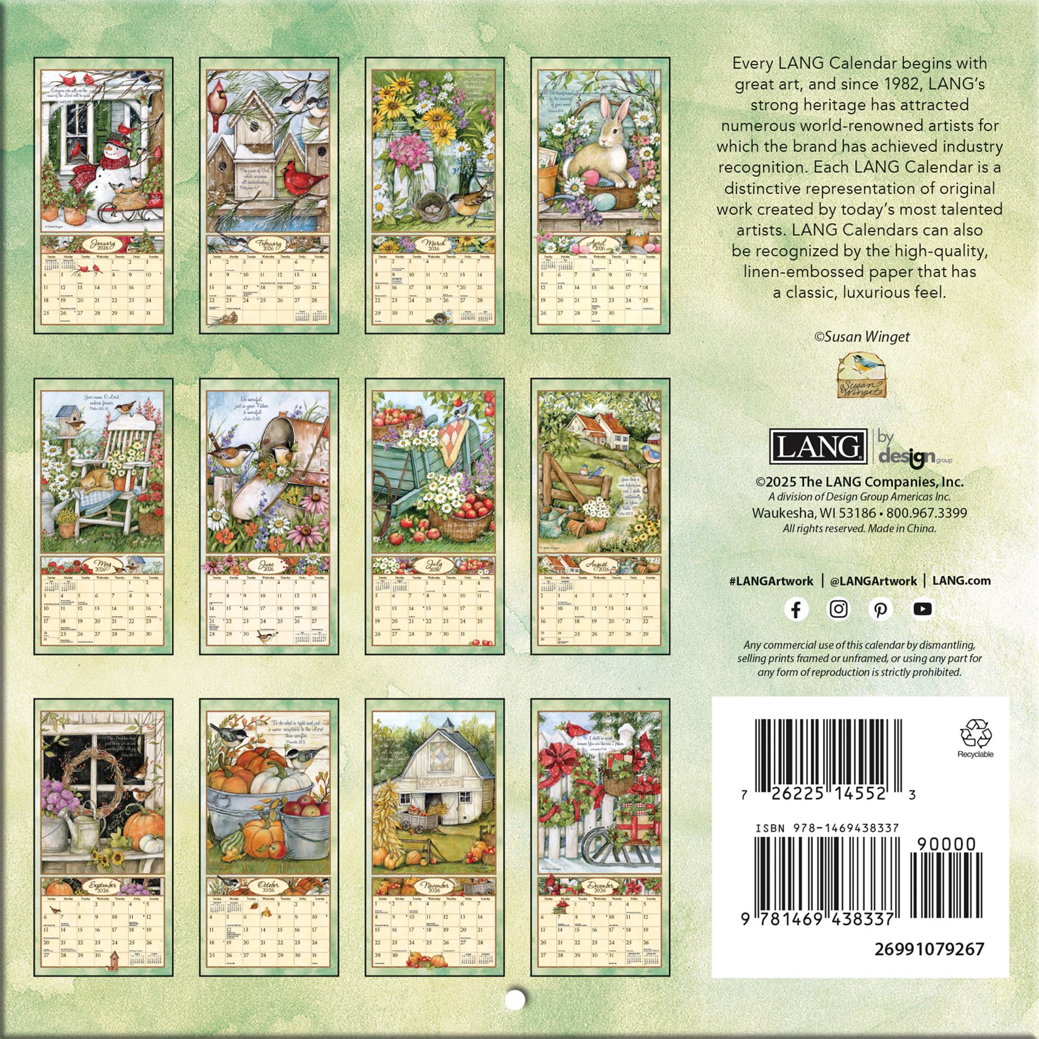 Bountiful Blessing 2026 Mini Calendar