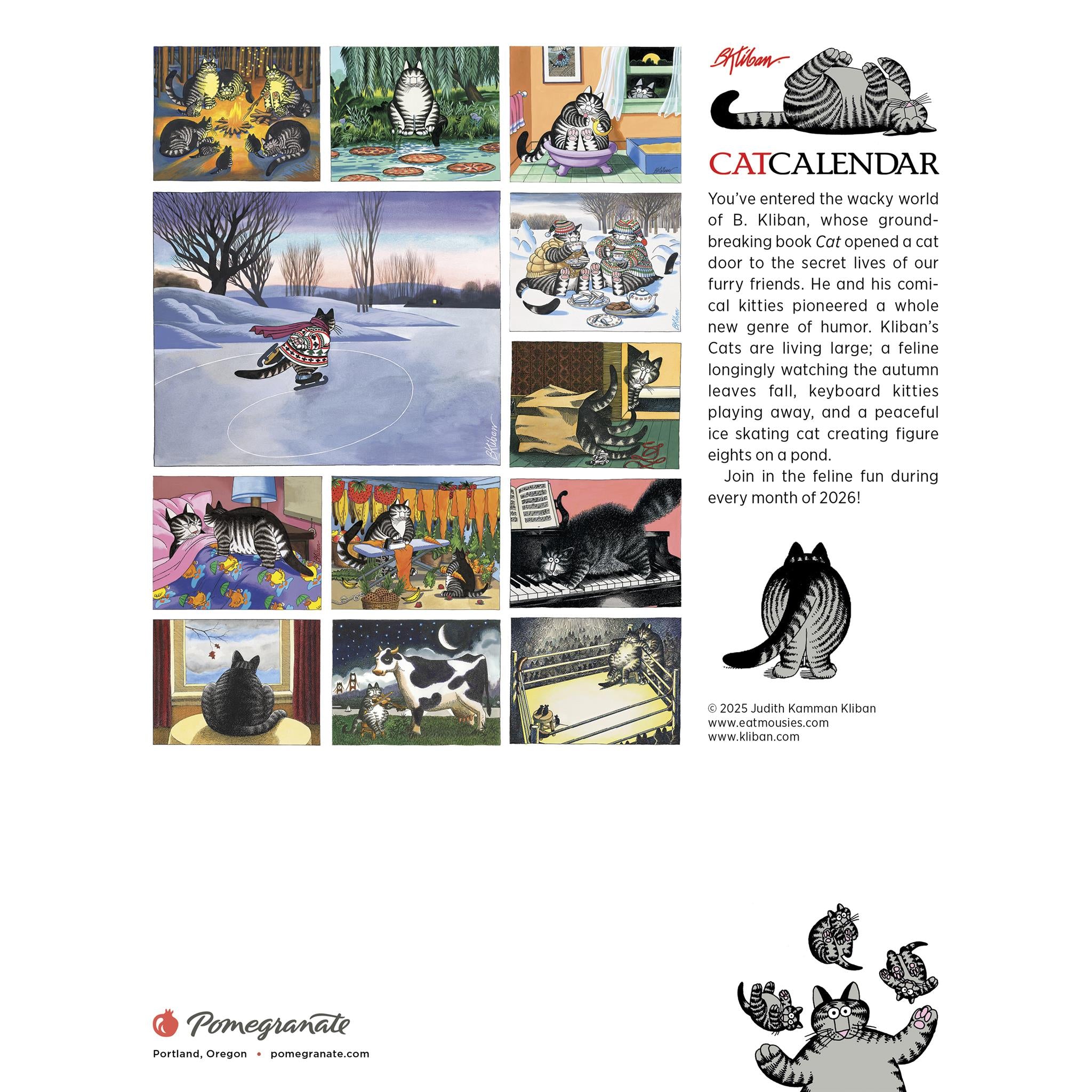 B Kliban Cat 2026 Mini Calendar - Online Only