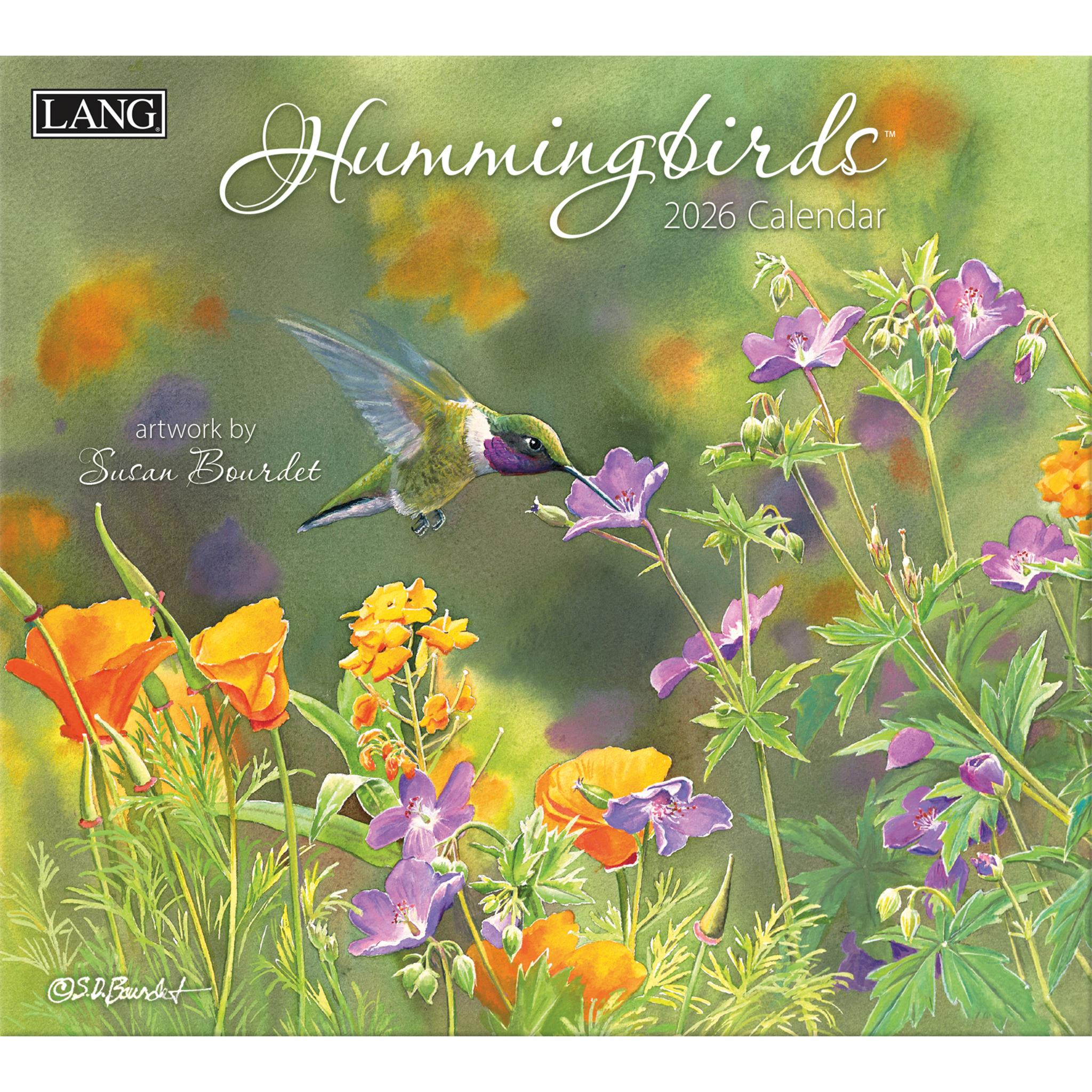 Hummingbirds 2026 Deluxe Wall Calendar - Online Only