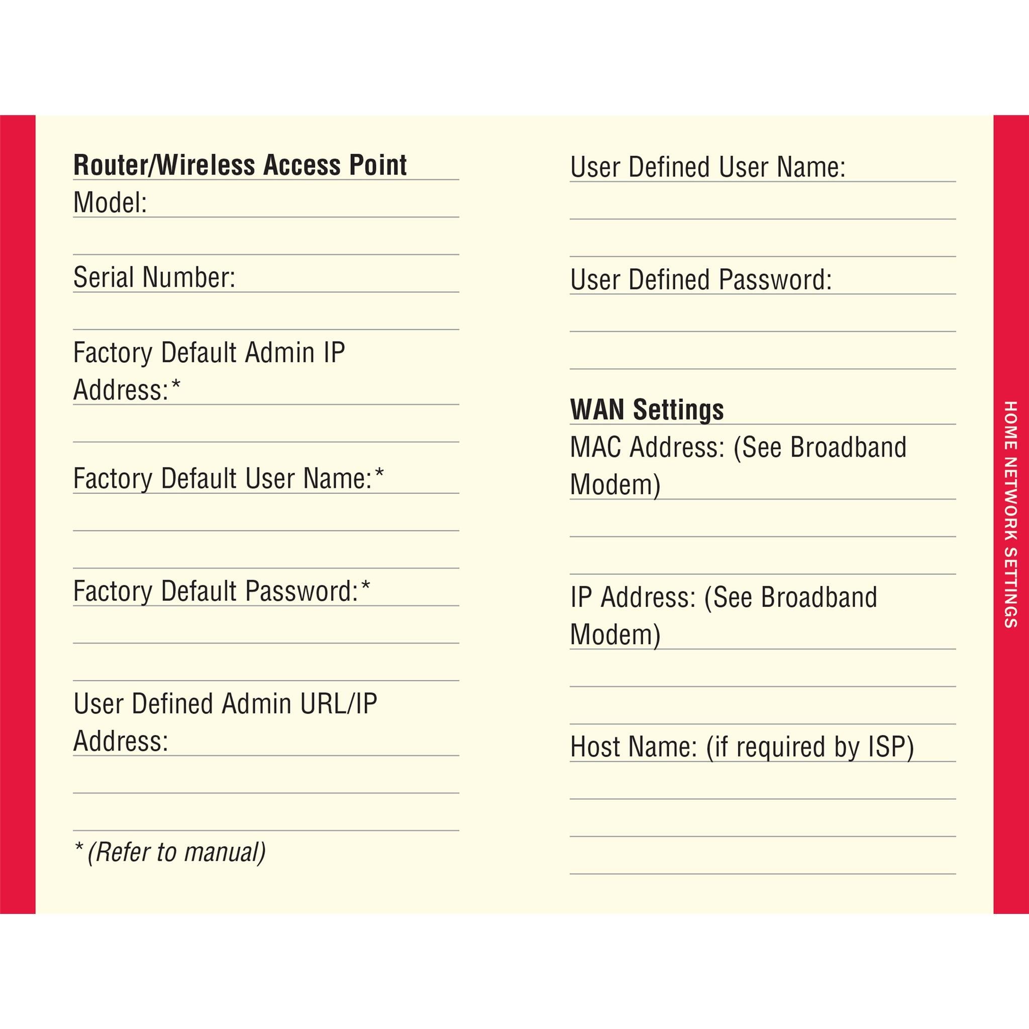 Internet Log Book Large Print Black - Online Exclusive product image | Calendar Club Canada